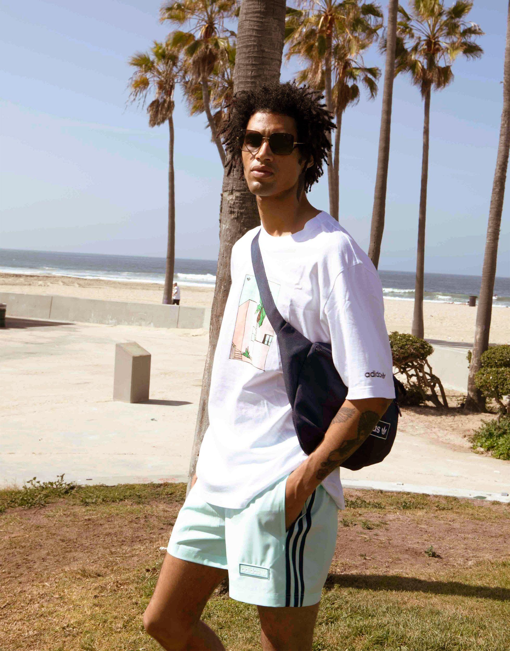 adidas Originals 'summer Club' Swim Shorts in Green for Men | Lyst
