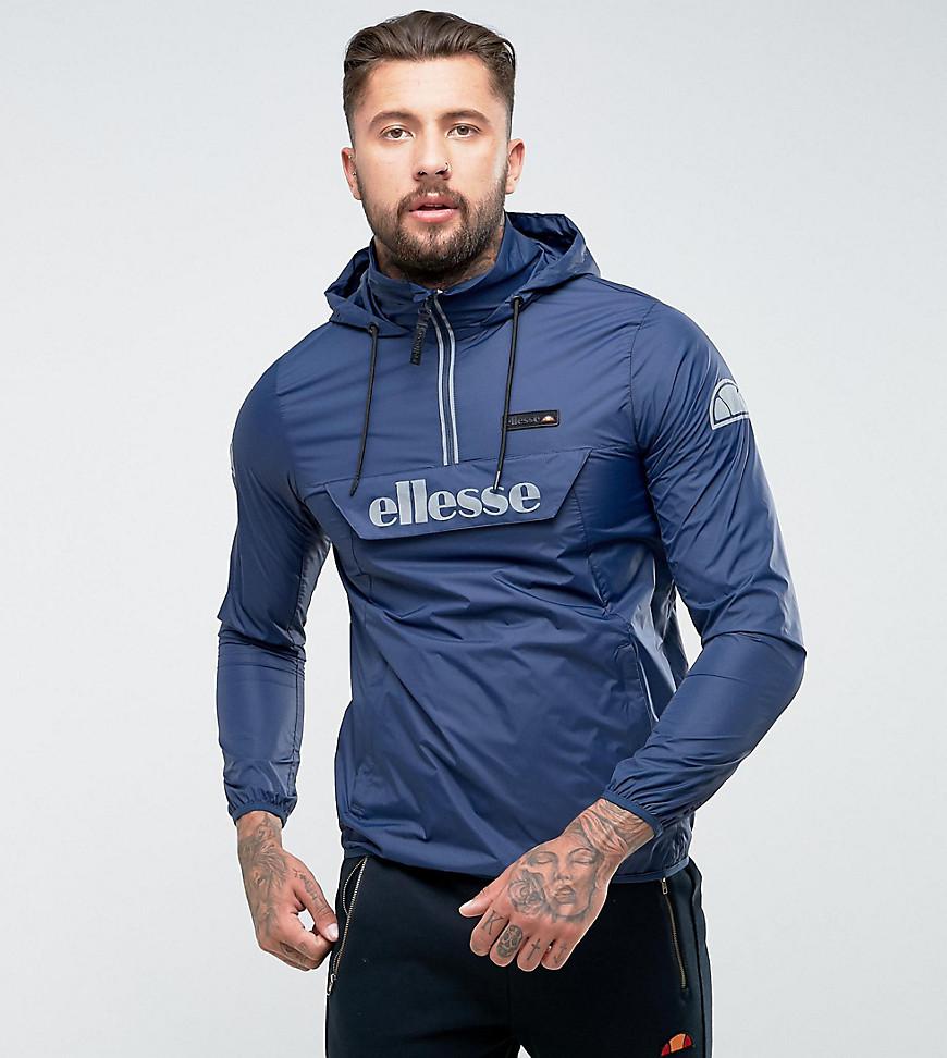 Ellesse Synthetic Overhead Jacket With Reflective Logo In Navy in Blue for  Men | Lyst