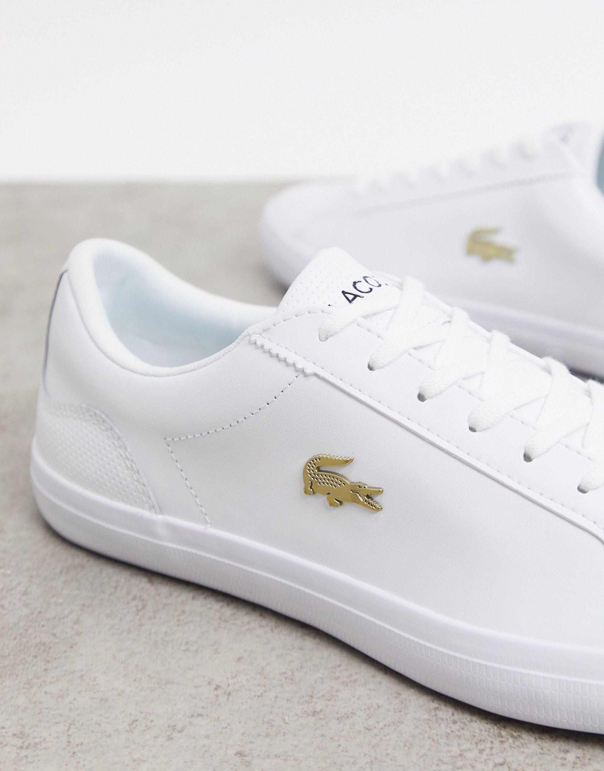 Gold lacoste shoes discount