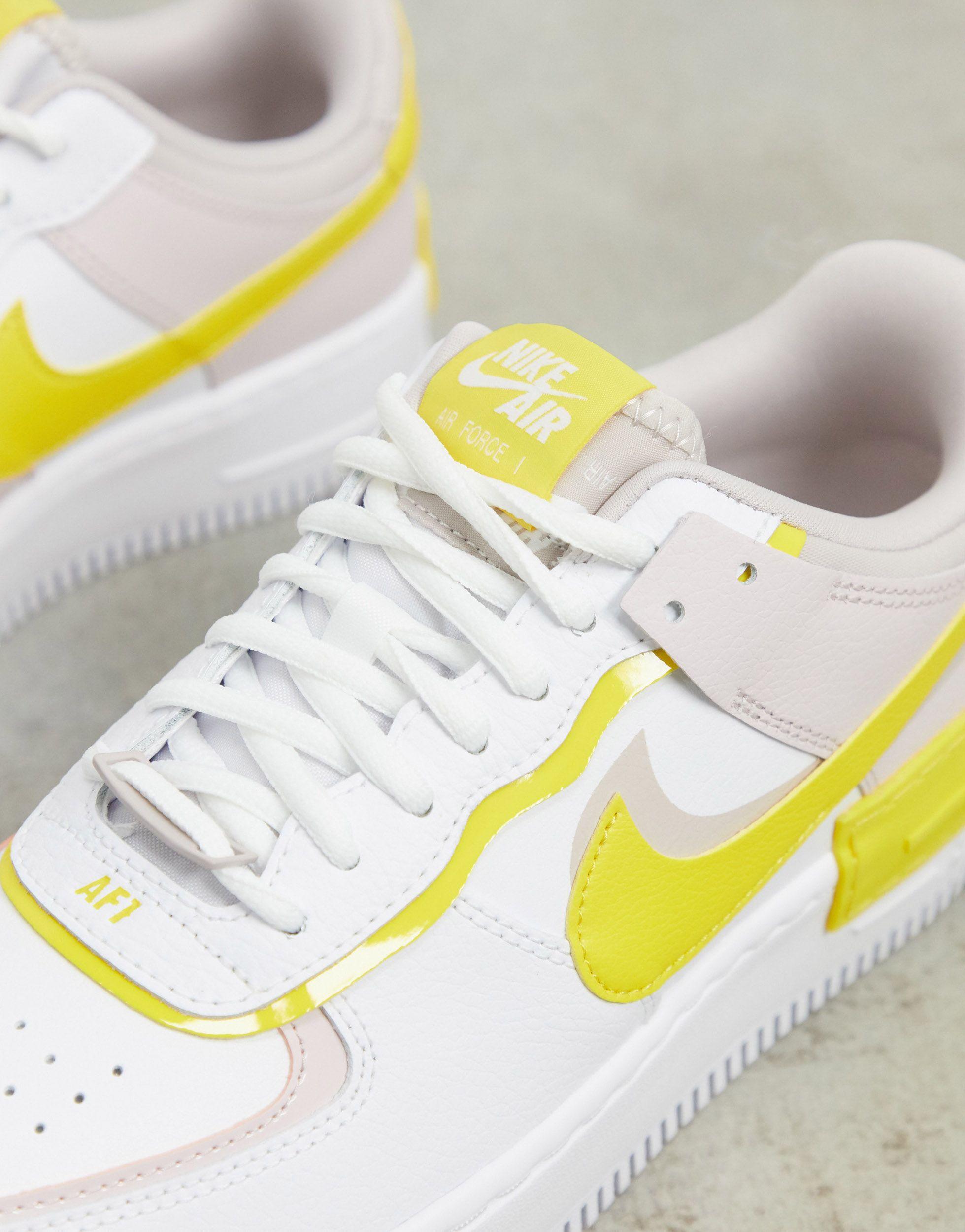Air Force 1 Shadow - Baskets - Blanc et jaune Nike en coloris Jaune | Lyst