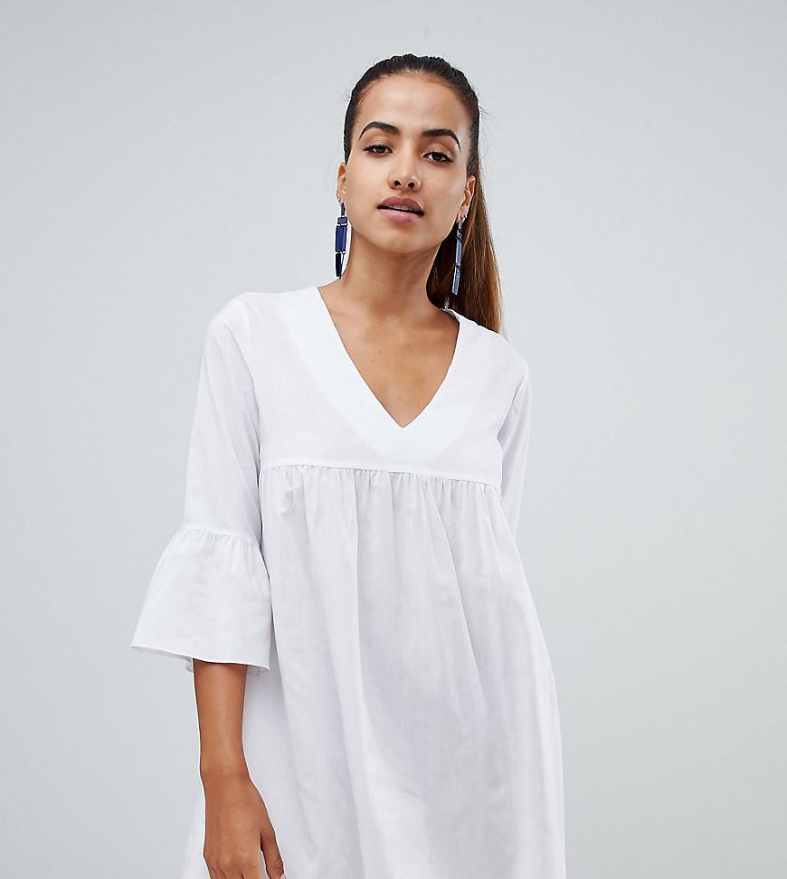 pretty little thing white smock dress