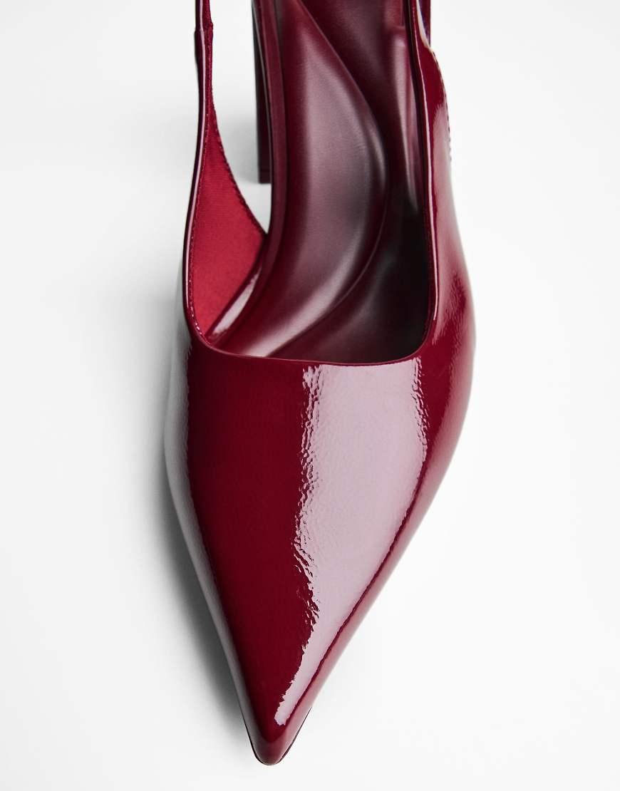 Bershka Scarpe Marroni Tacco Tacchi Con Lacci Alla Caviglia