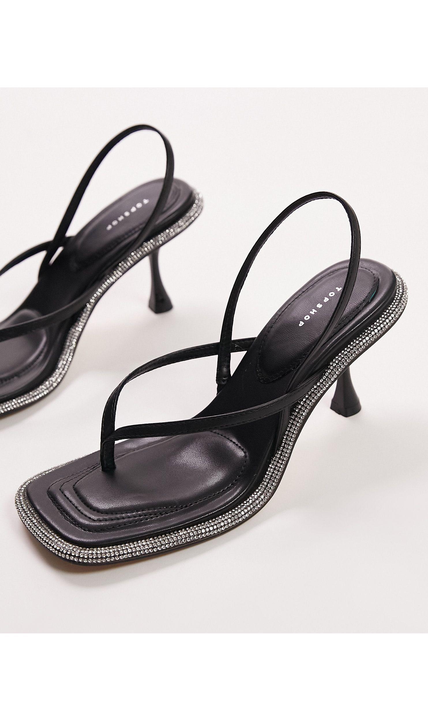 Topshop black heeled clearance sandals