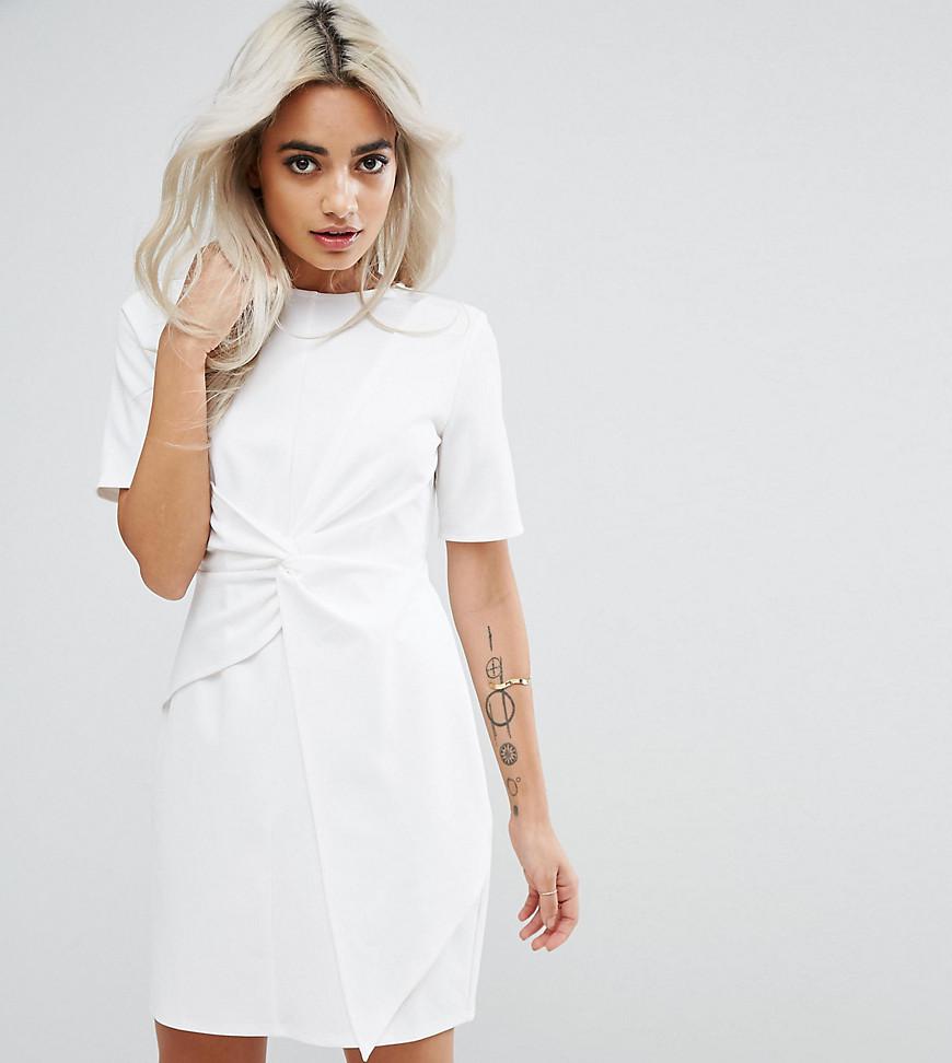 white mini skater dress
