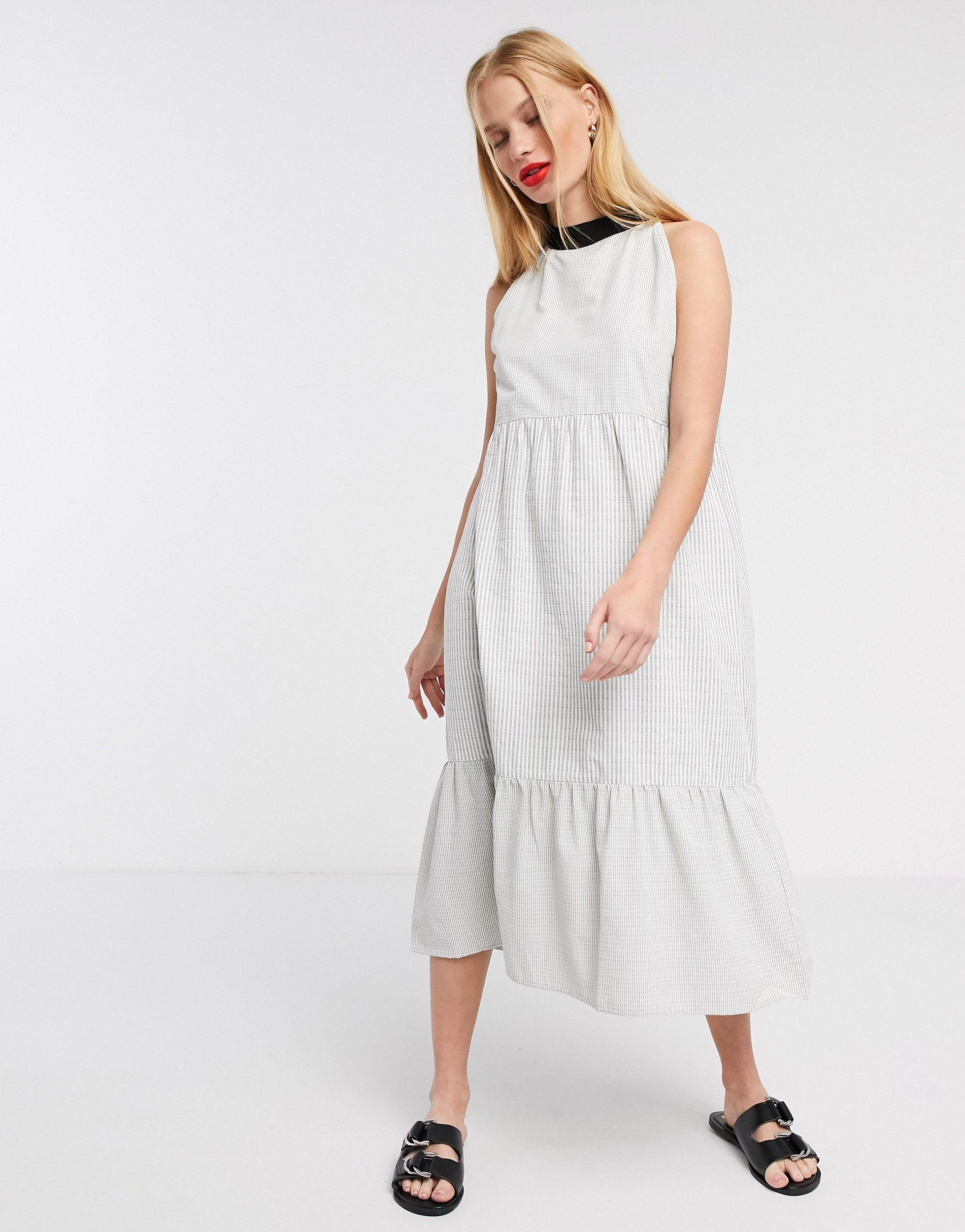 midi halter neck dress