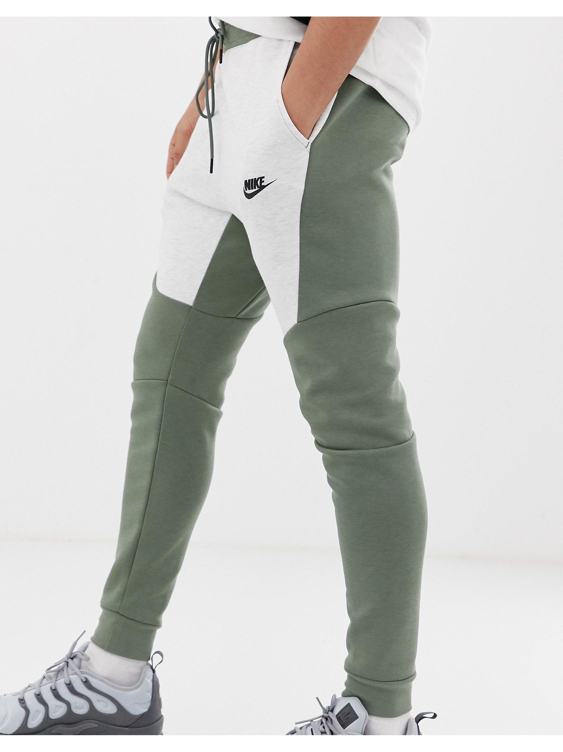 Nike Tech Fleece Joggers In Green in Natural for Men | Lyst