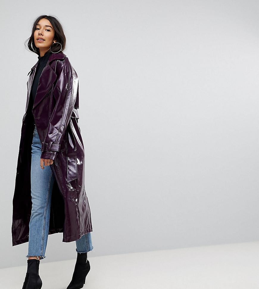 trench en vinyle noir