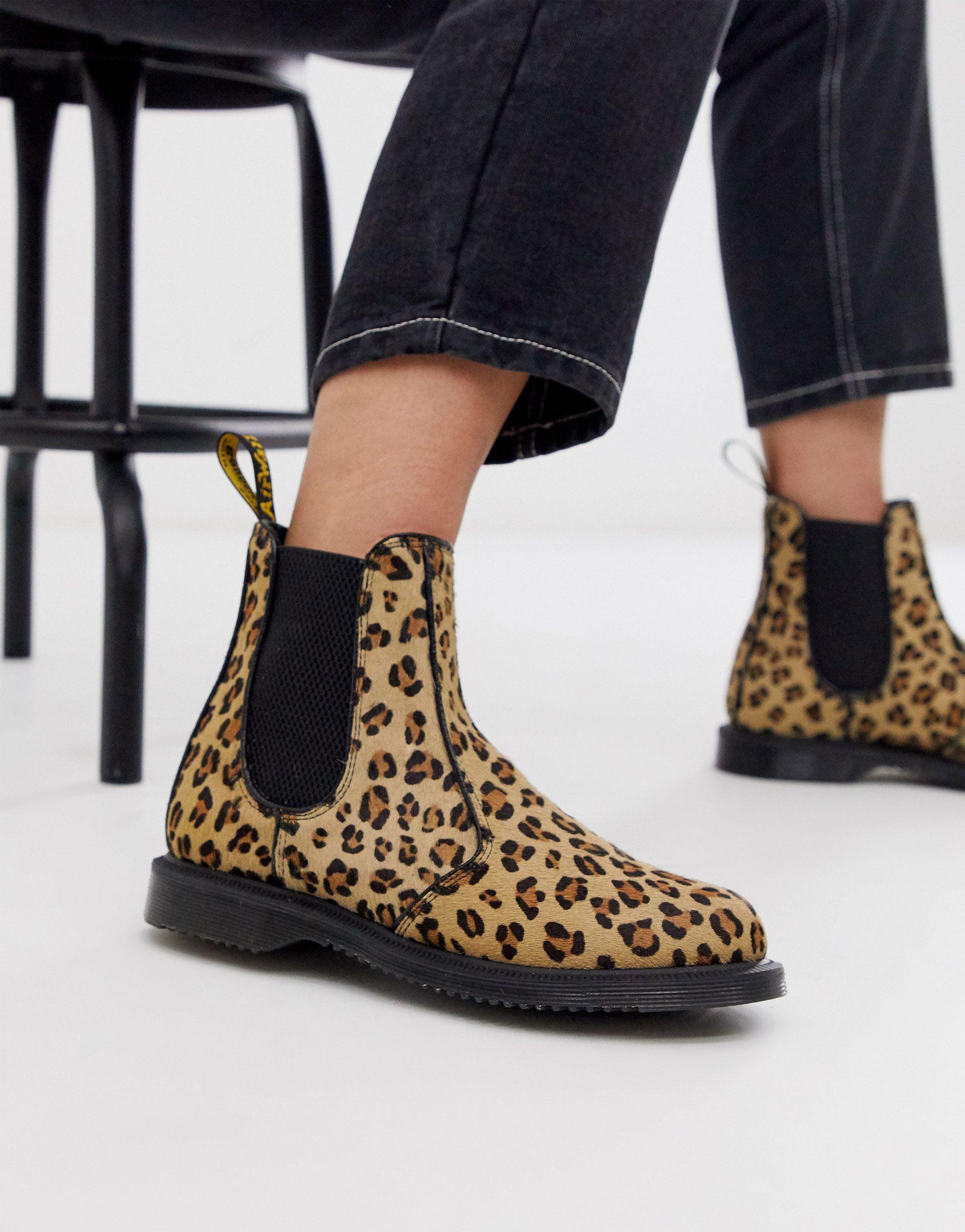 Dr. Martens Flora Hair On Chelsea Boots | Lyst UK