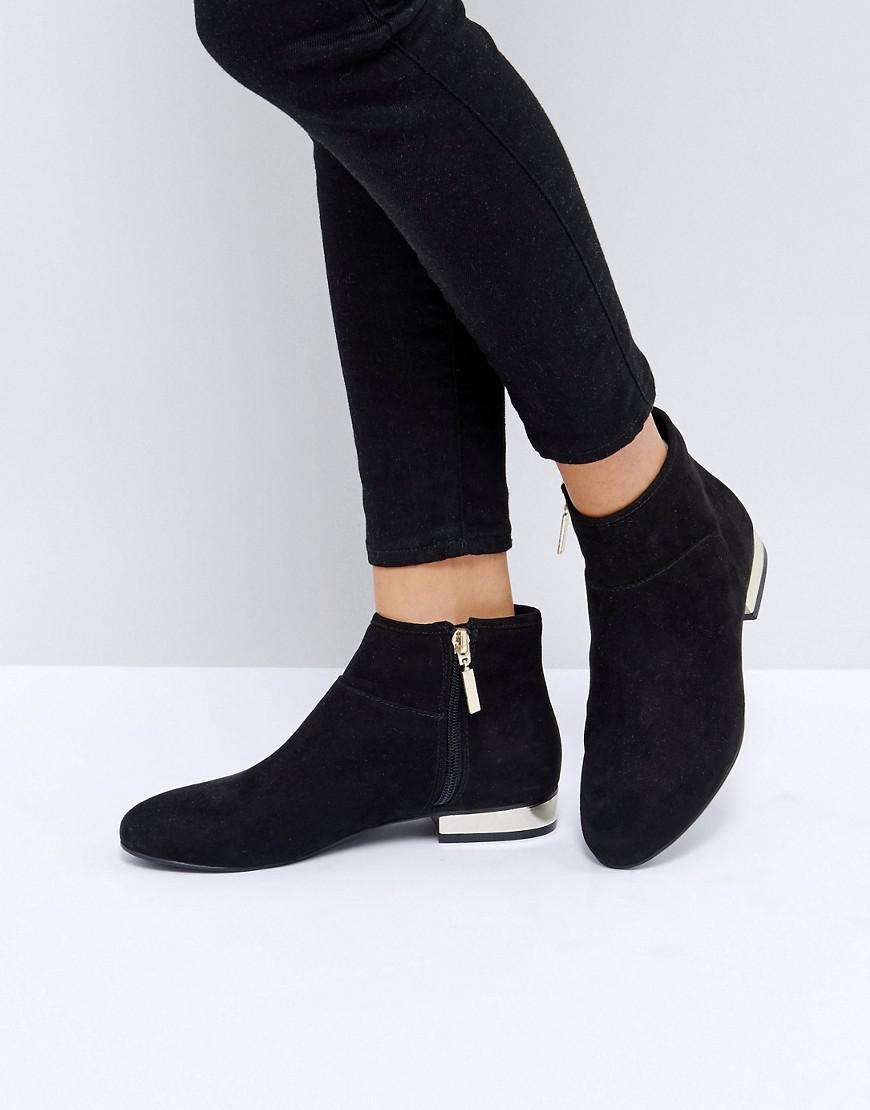 ASOS Denim Asos Acton Flat Ankle Boots in Black - Lyst