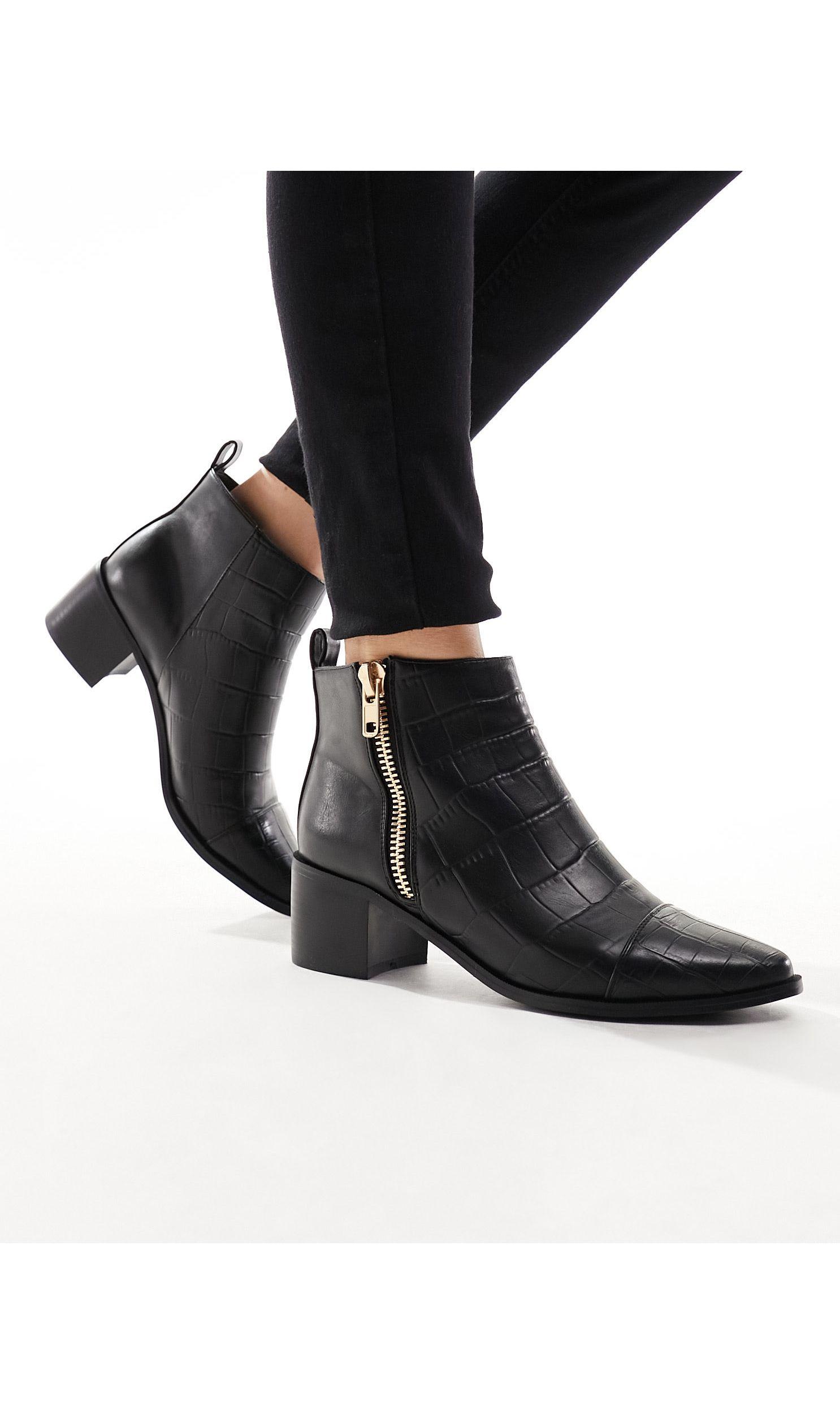 Simply be shop black ankle boots