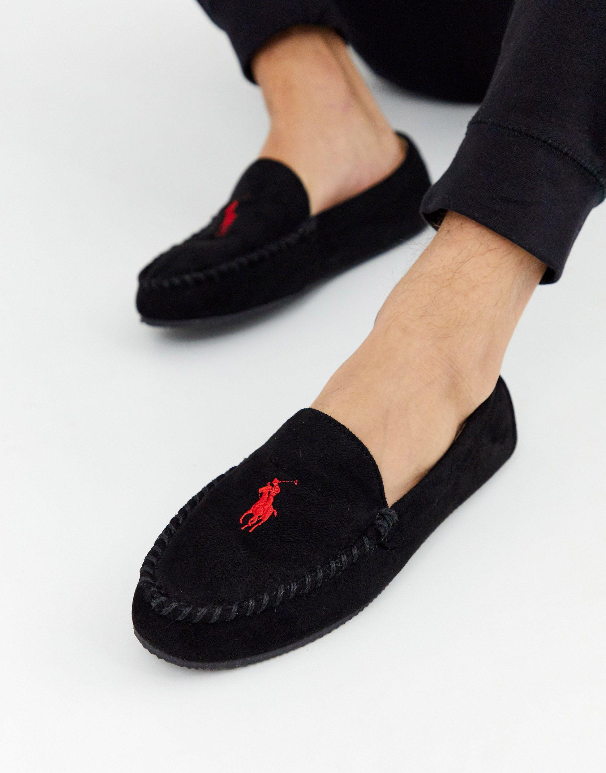 Polo Ralph Lauren Synthetic Ralph Lauren Desi Moccasin Slipper in Black for  Men | Lyst UK