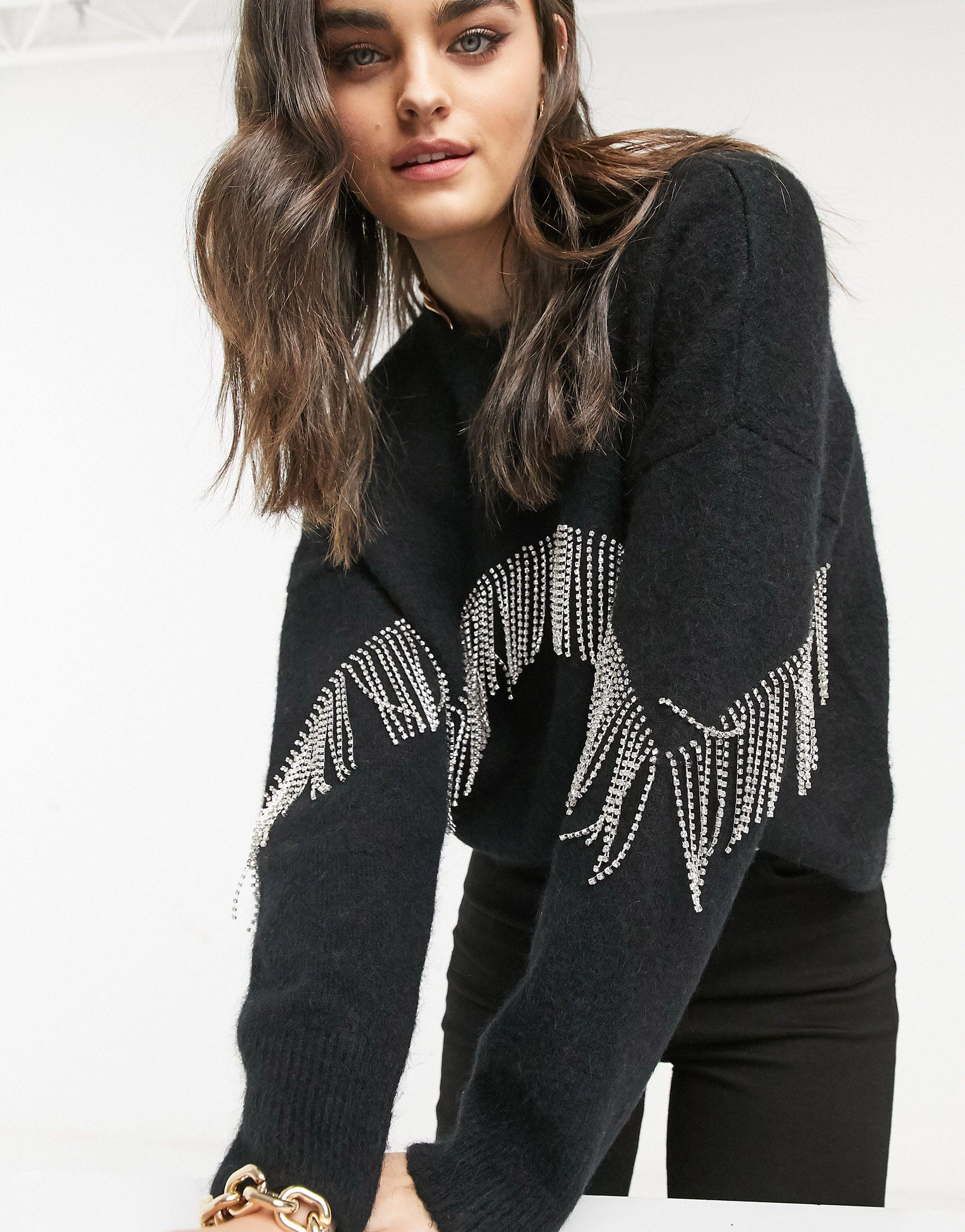 other stories fringe sweater