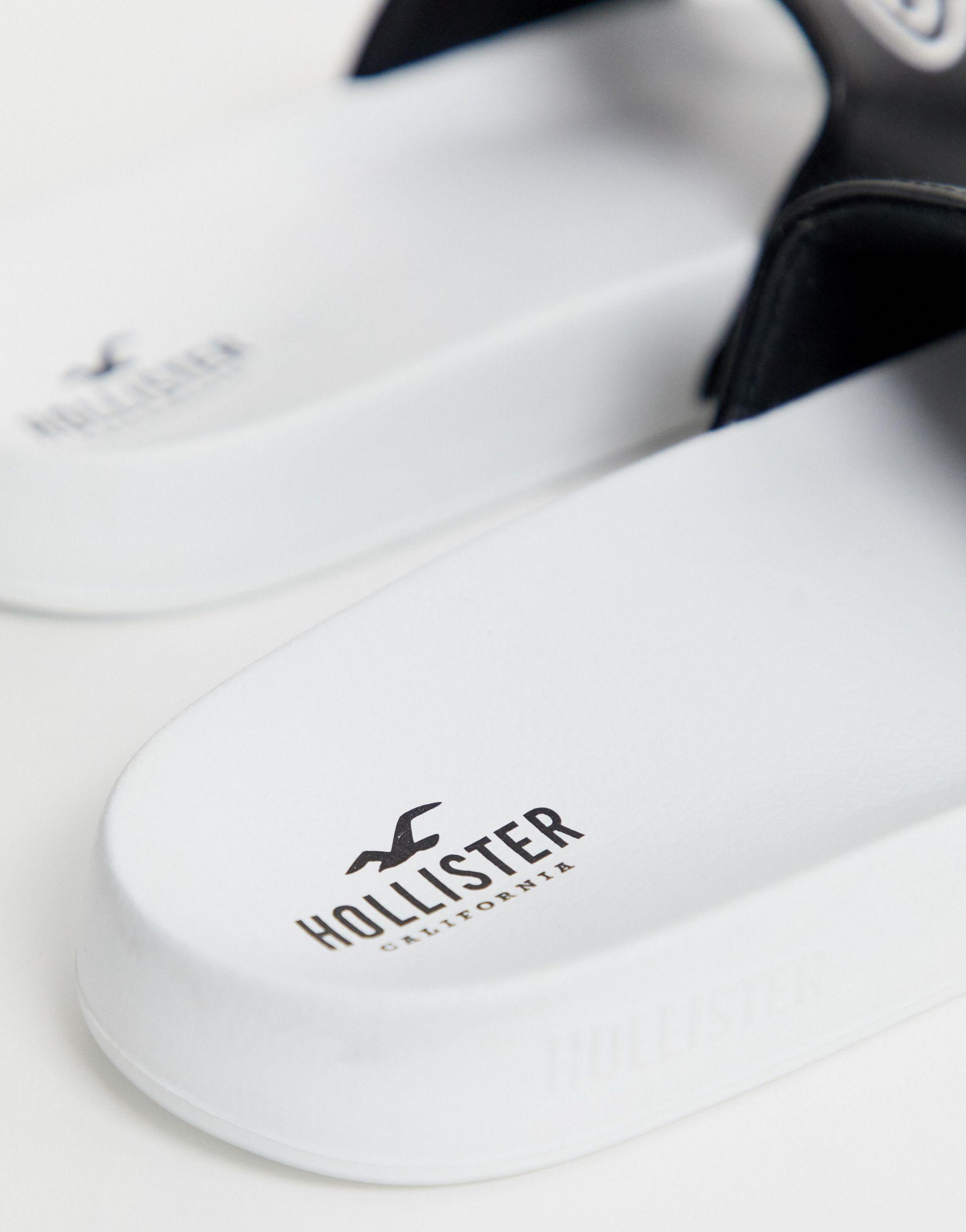Hollister Badeschlappen Mit Logo In Schwarz Lyst