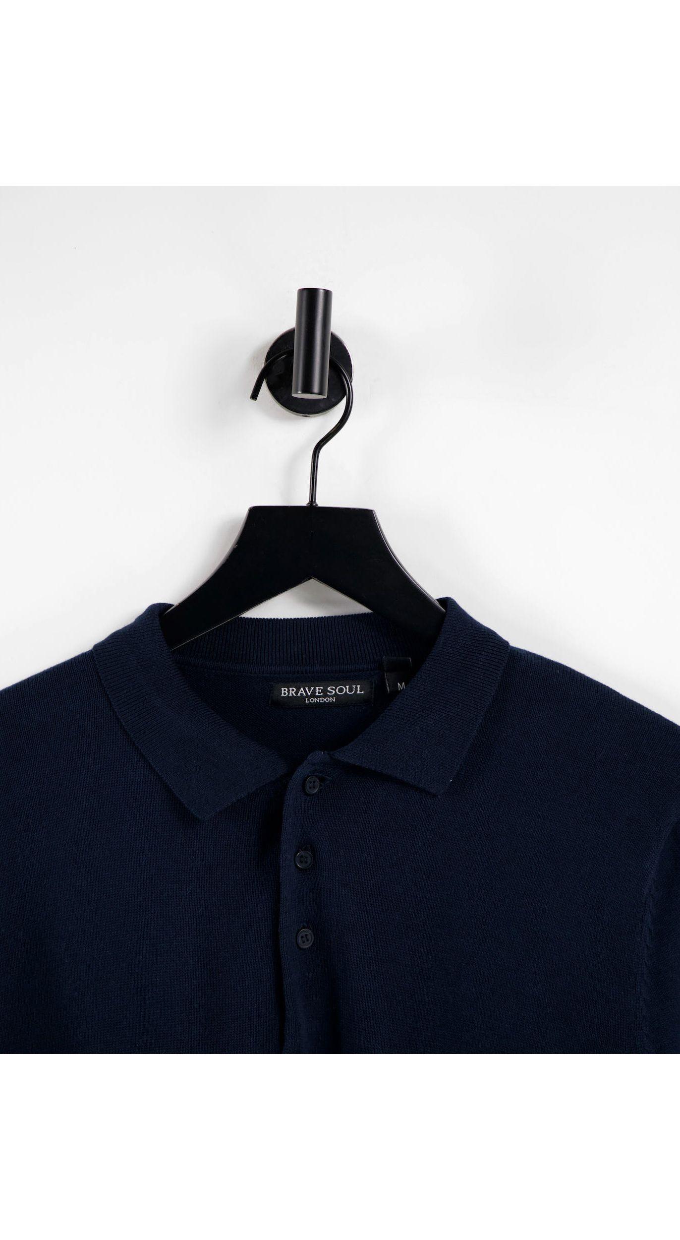 brave soul knitted long sleeve polo
