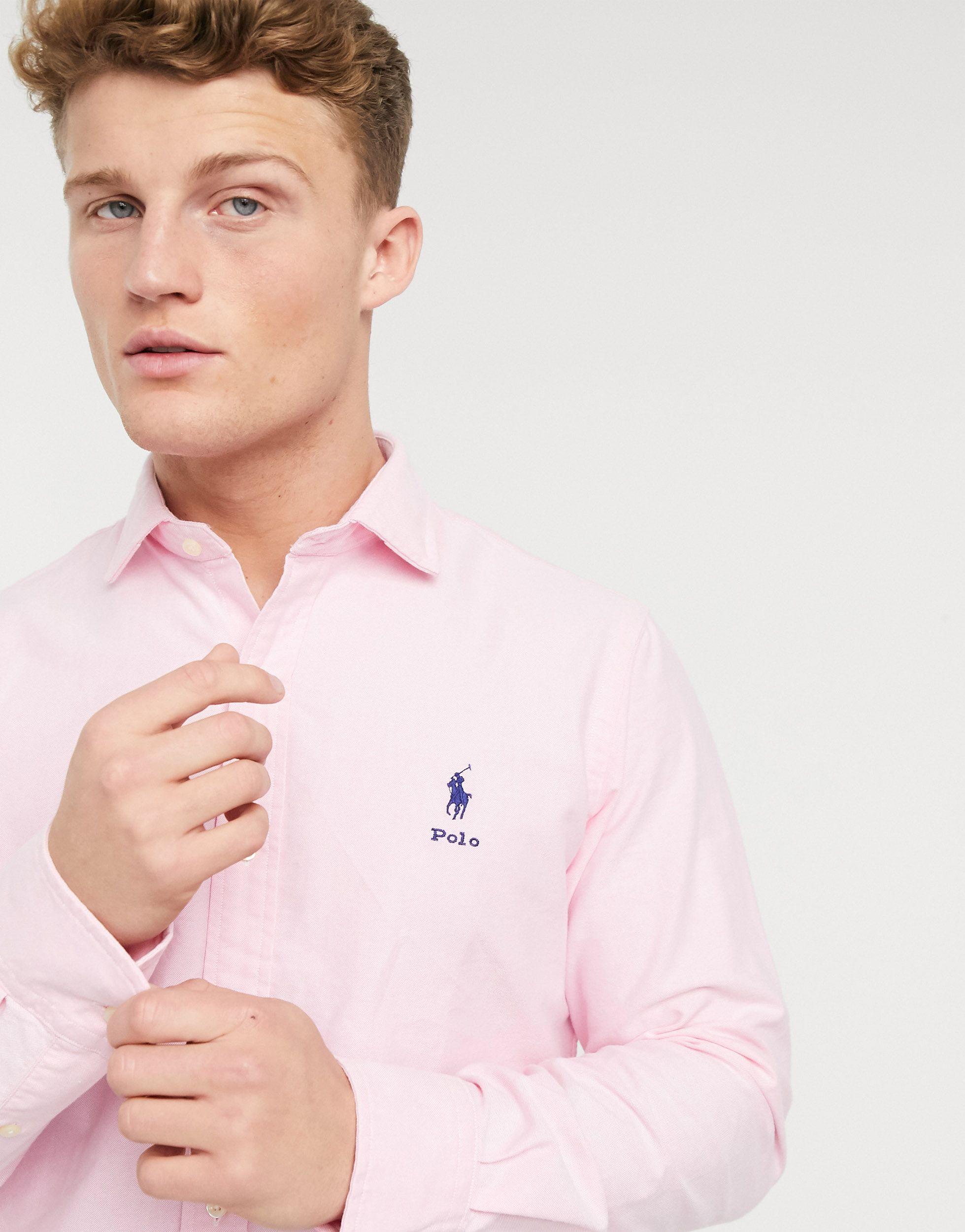 camisa polo ralph lauren rosa