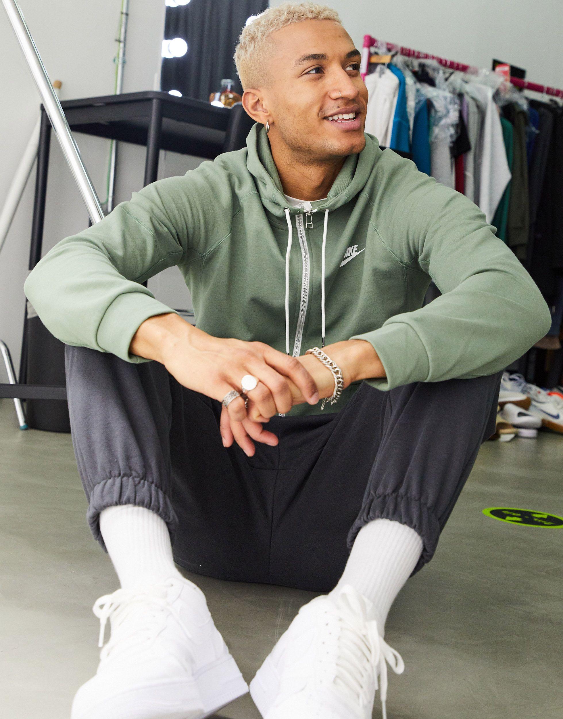 Nike Zip Through Hoodie in Light Green 