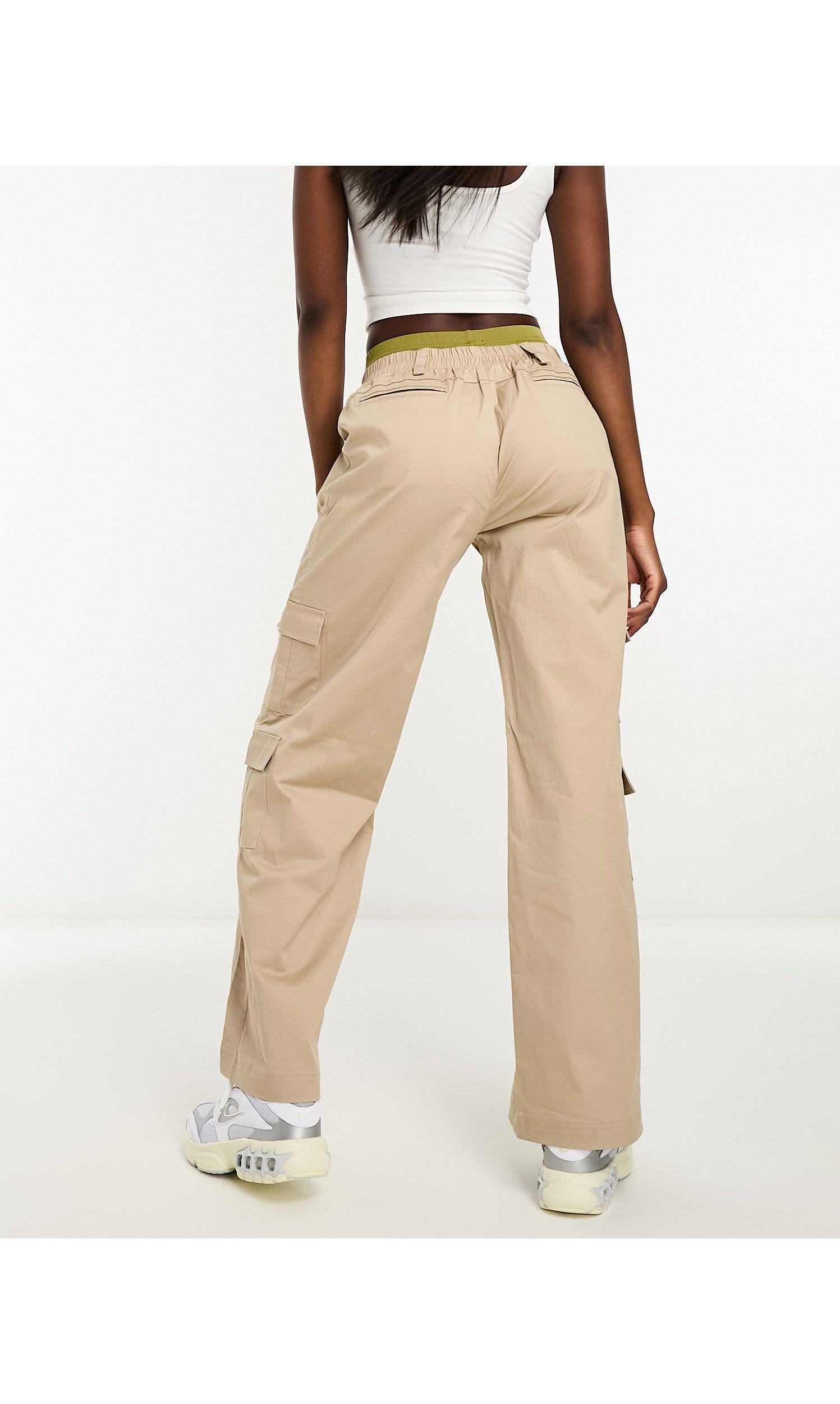 Sixth June Constrast Band Cargo Pants in White | Lyst