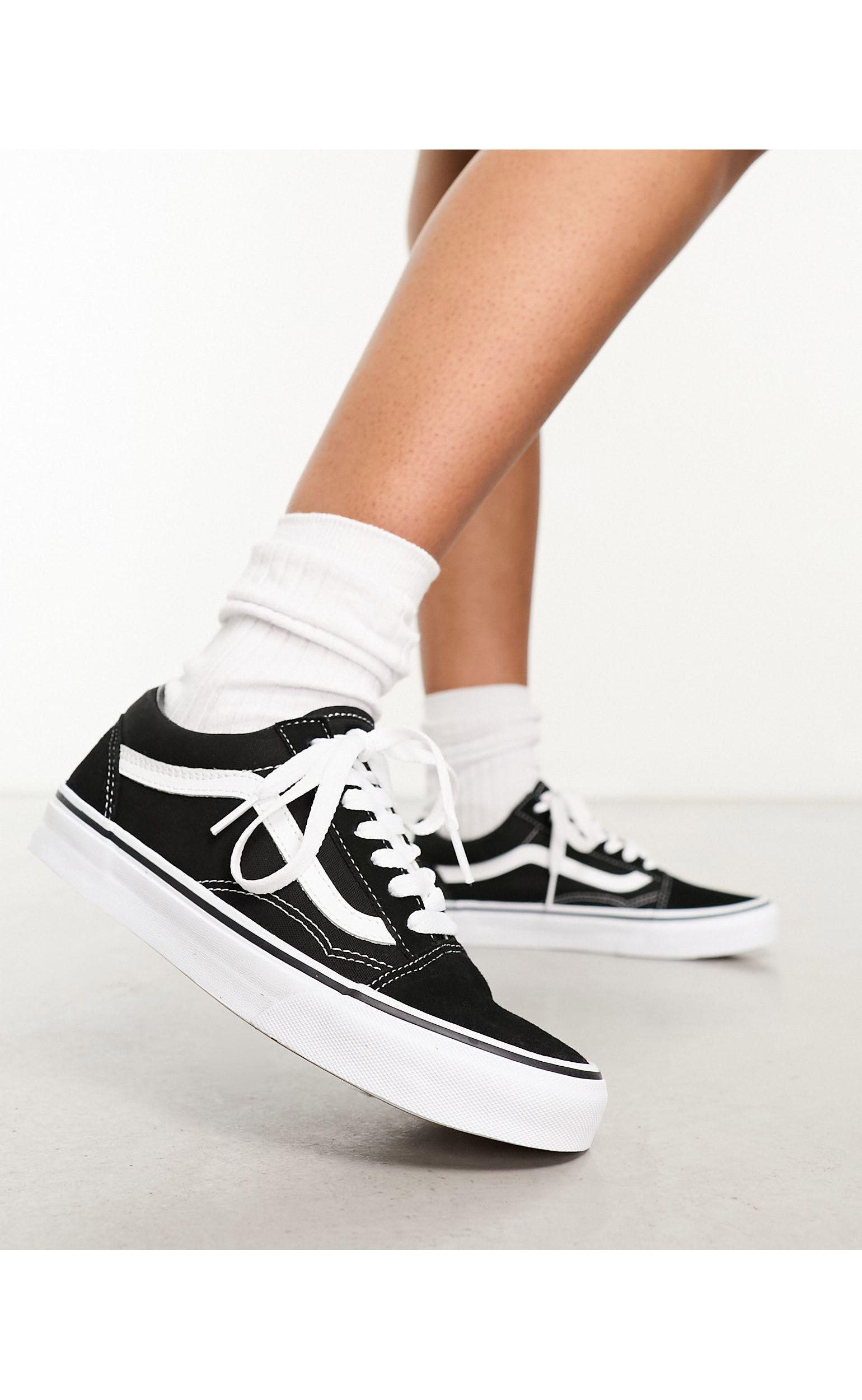 Zapatillas deportivas negras y blancas old skool Vans de color Blanco | Lyst