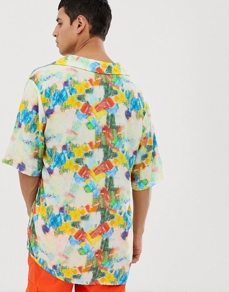 Reclaimed (vintage) Inspired Abstract Paint Print Shirt for Men Lyst