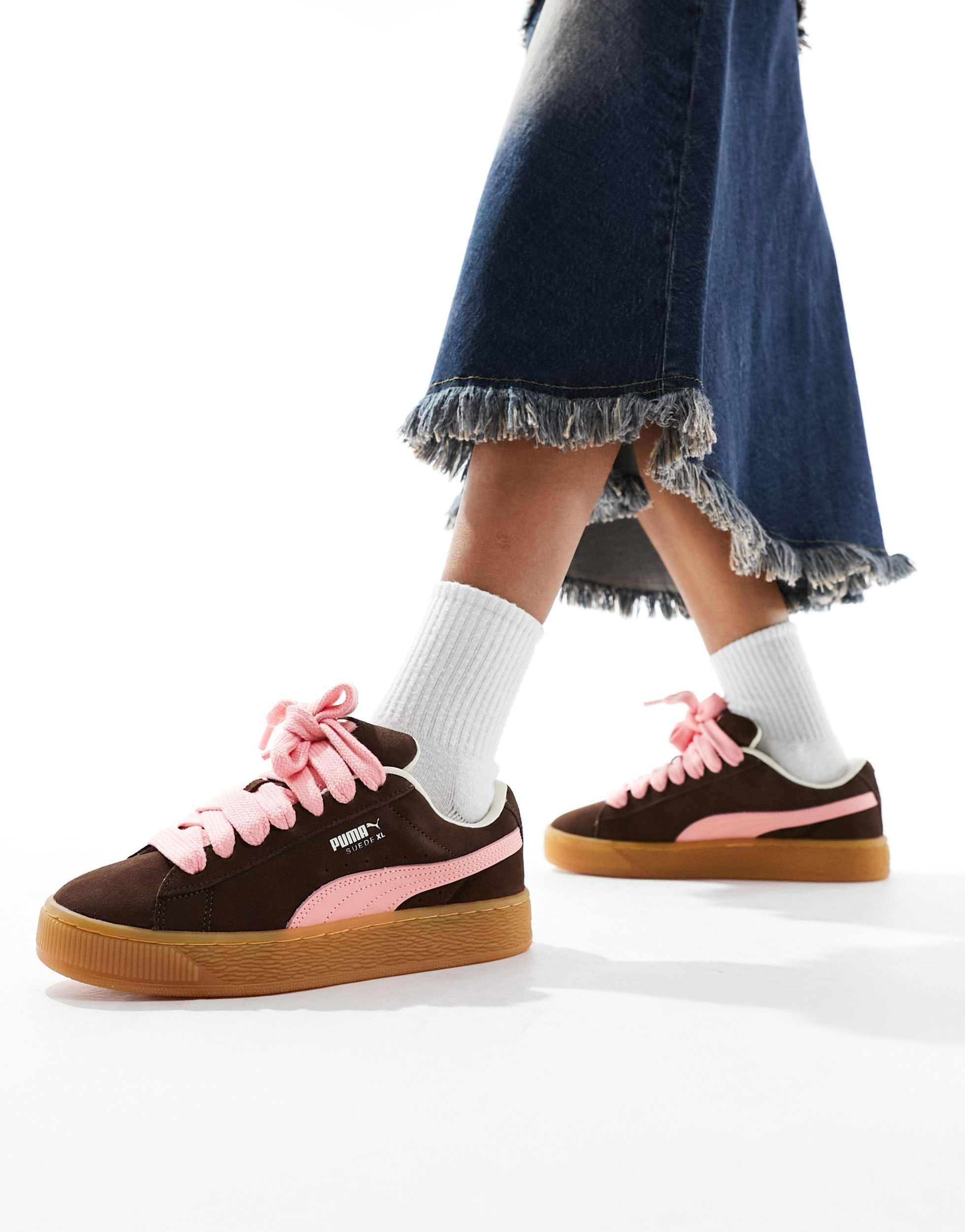 Suede xl baskets bordeaux et rose PUMA en coloris Bleu Lyst