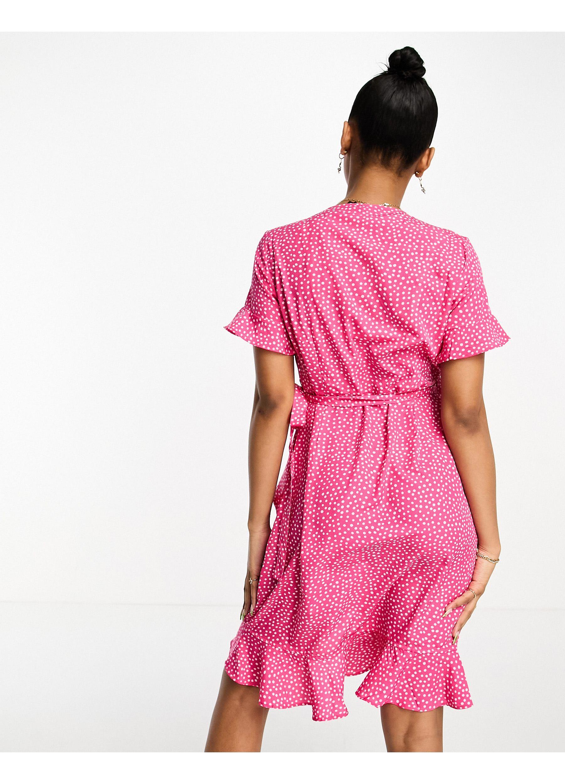 lustre undertøj assistent Vero Moda Wrap Mini Dress in Pink | Lyst