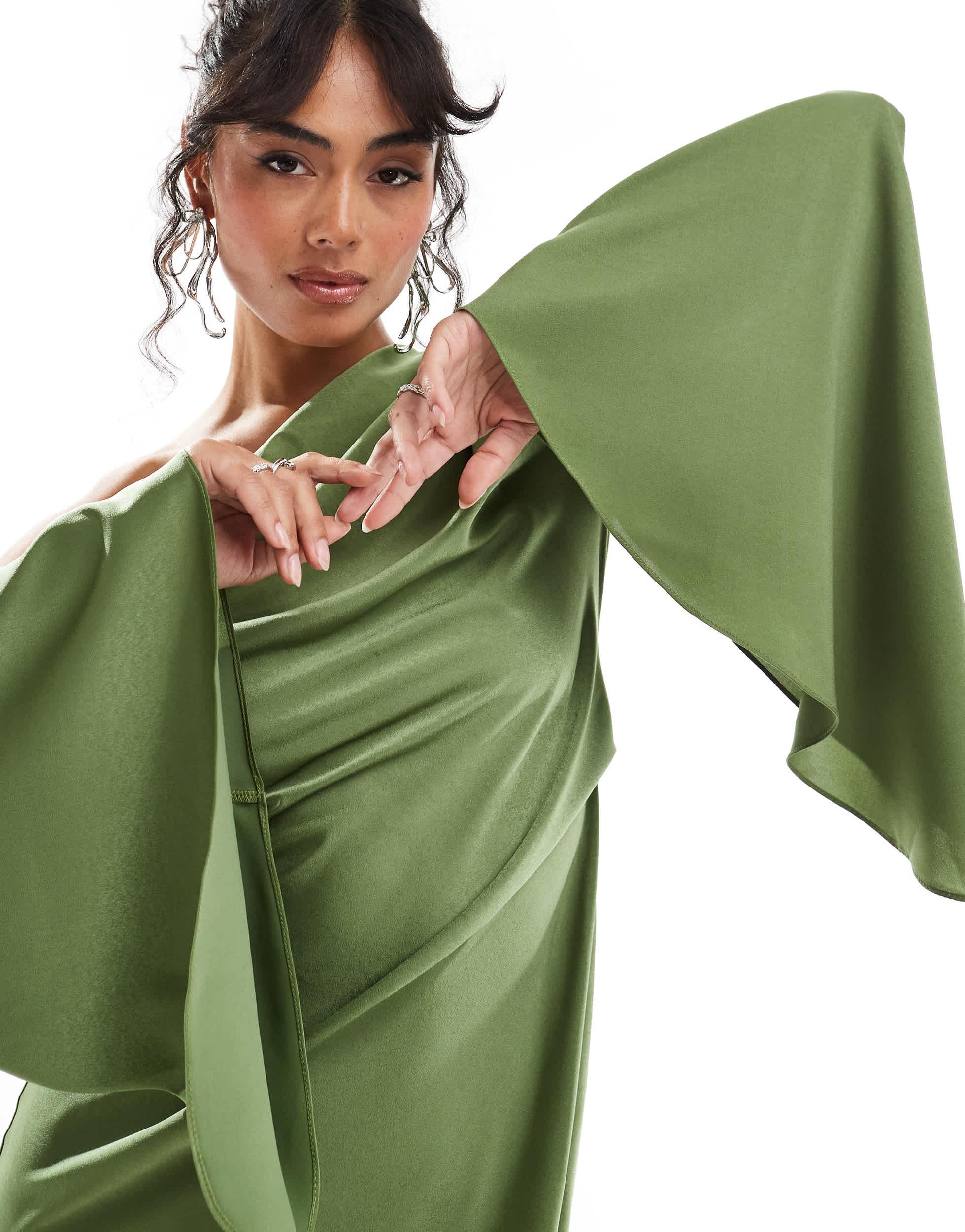 bec and bridge lime green dress Emerald Glitz Asymmetric Maxi Dress main image 0