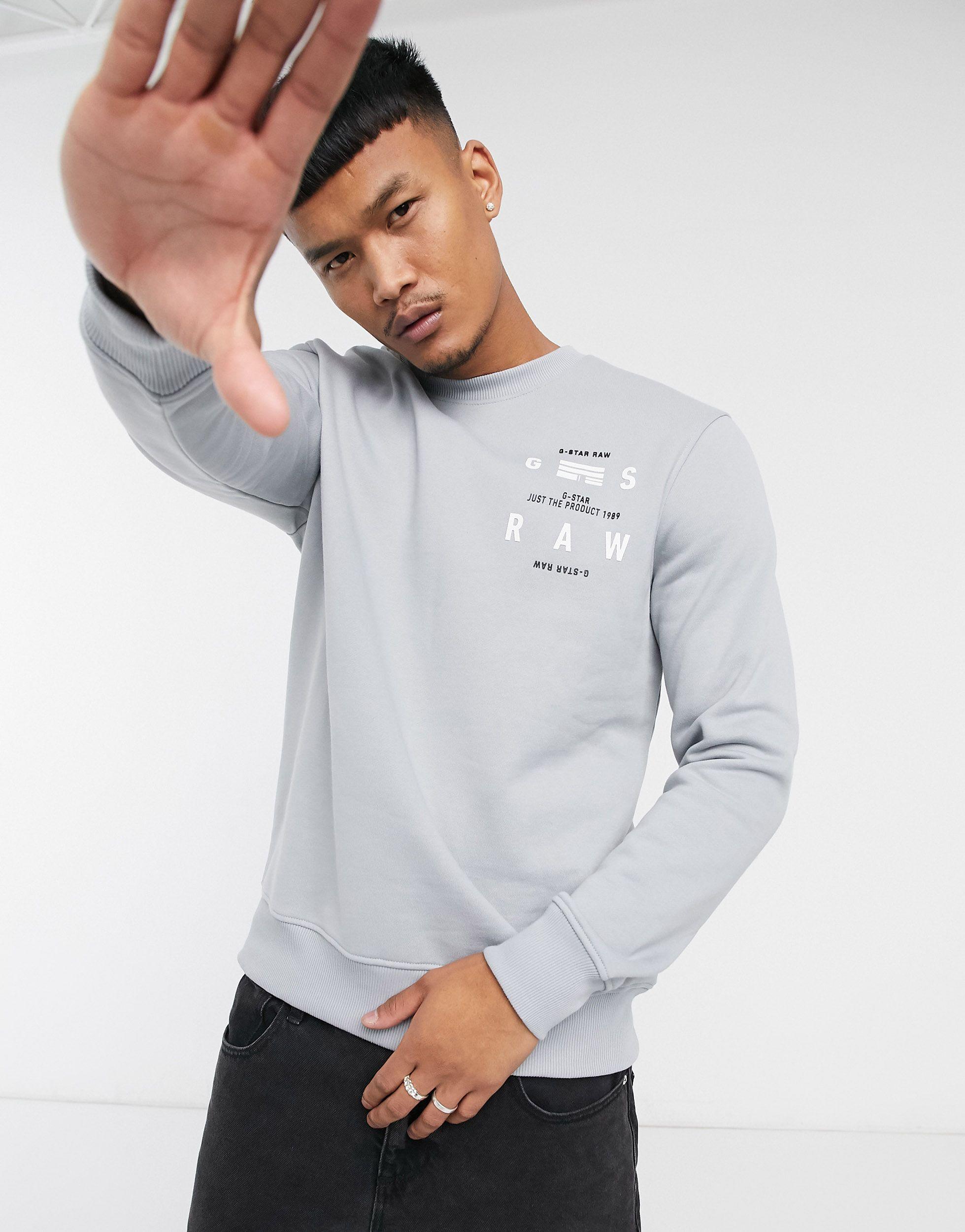G-Star RAW Back Print Logo Crew Neck 