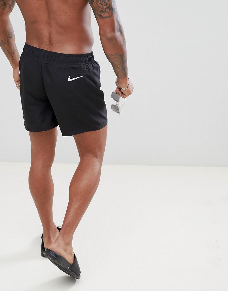 nike swim super short swim shorts in black