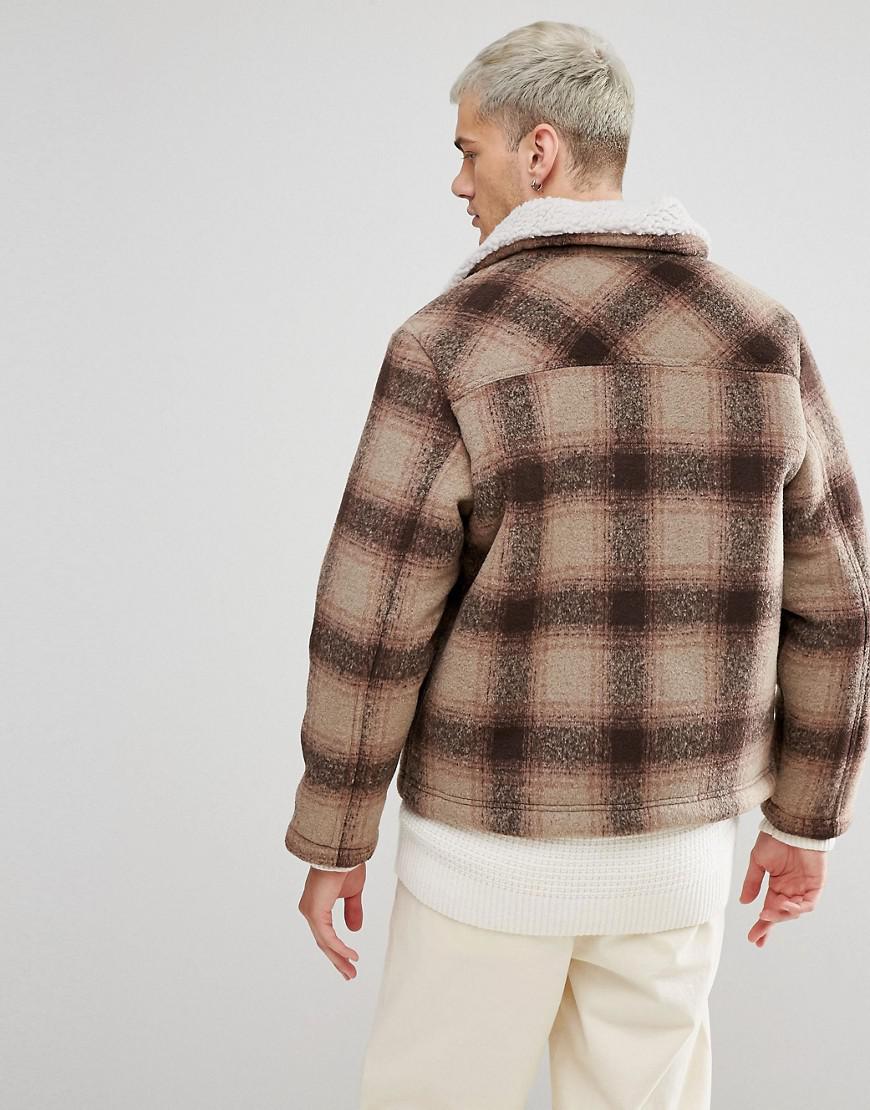 weekday checked coat