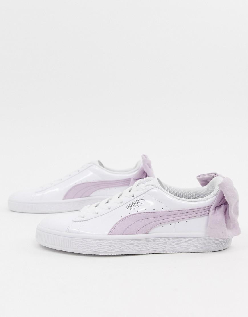puma basket pink bow