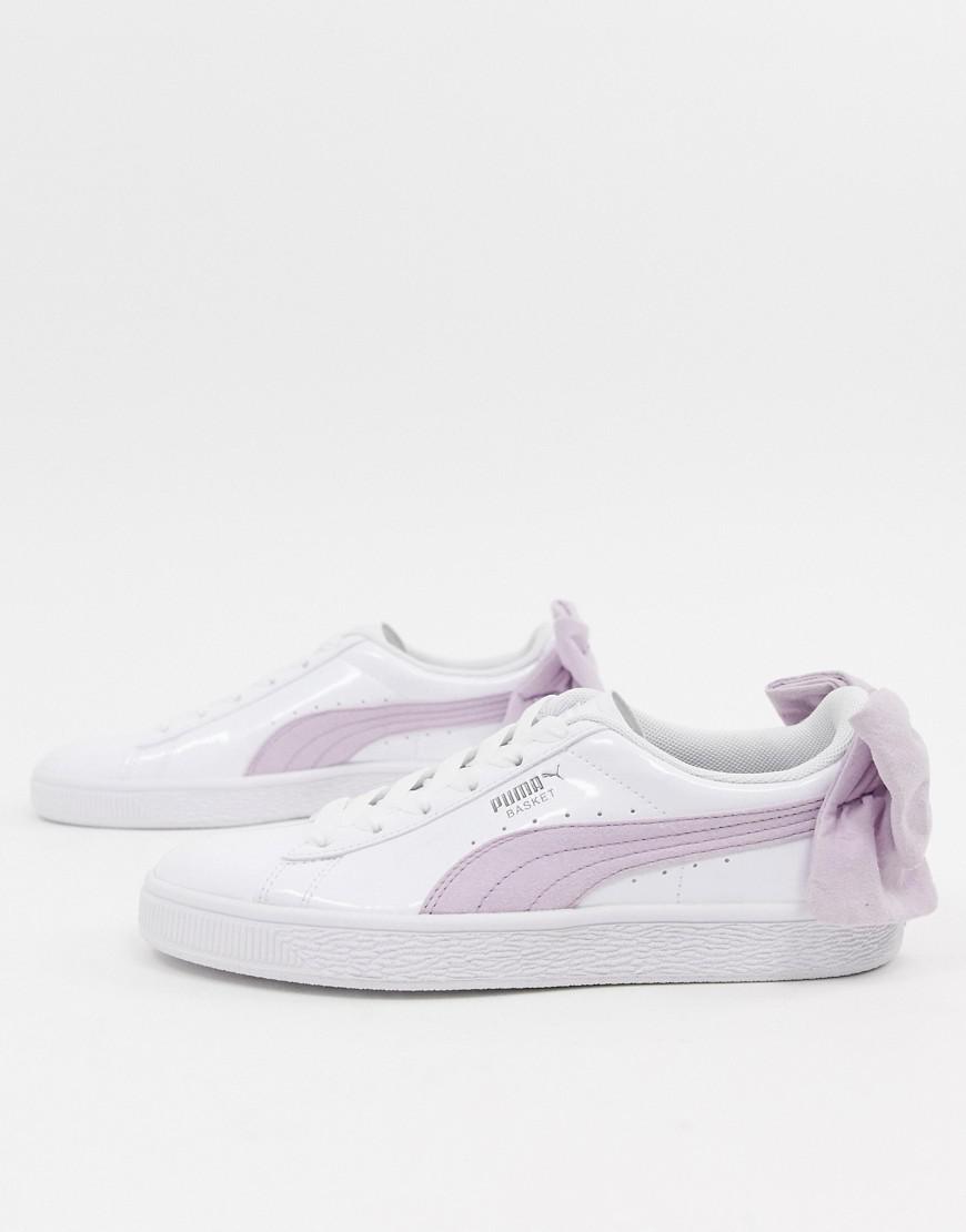 puma trainers with bow