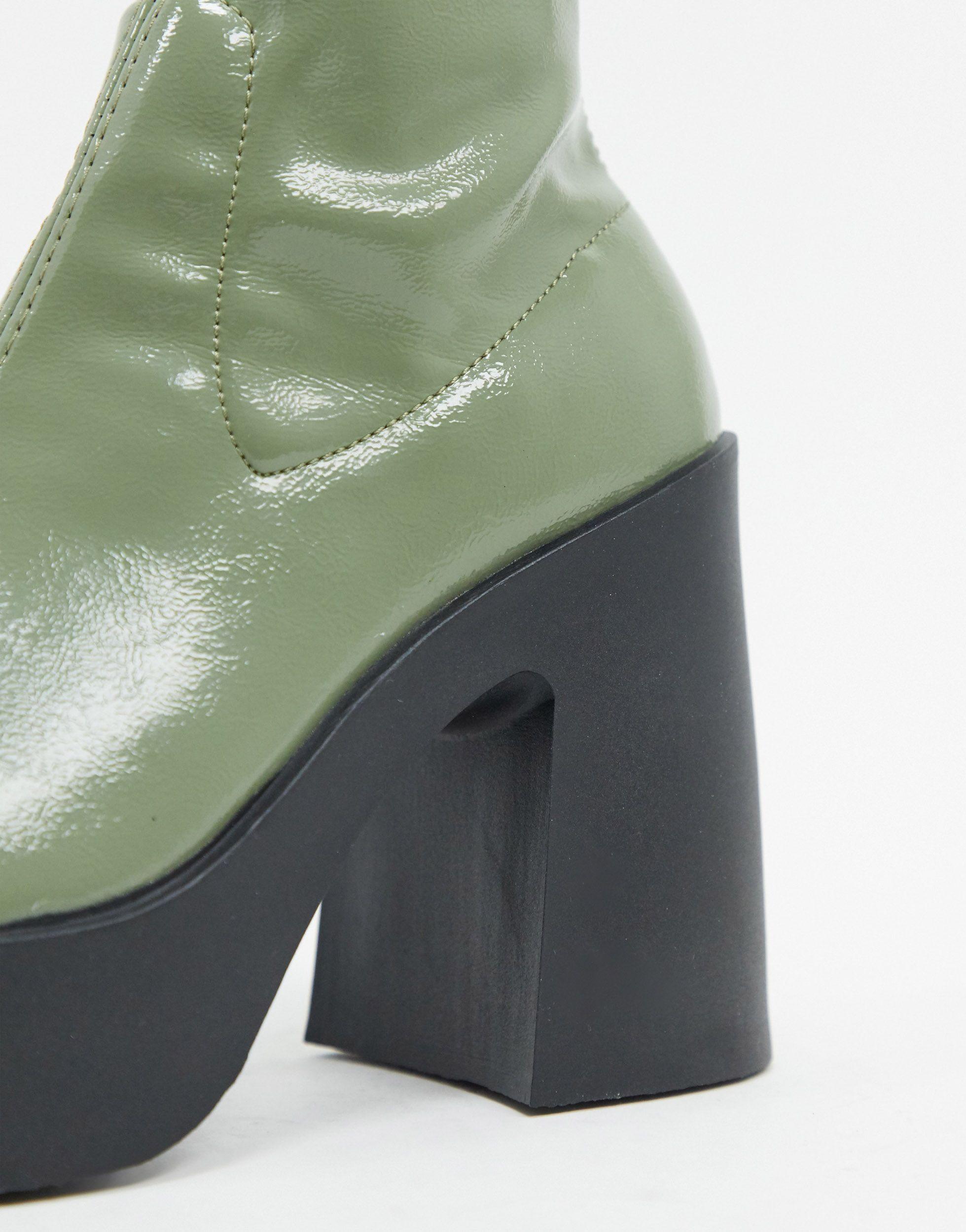 Asos elsie green boots Clearance