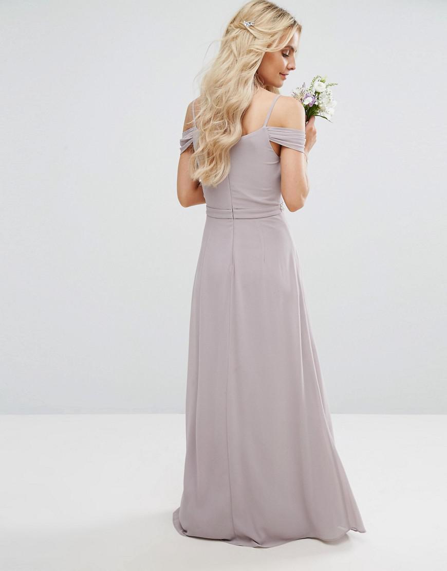 TFNC London Synthetic Wedding Cold Shoulder Embellished ...