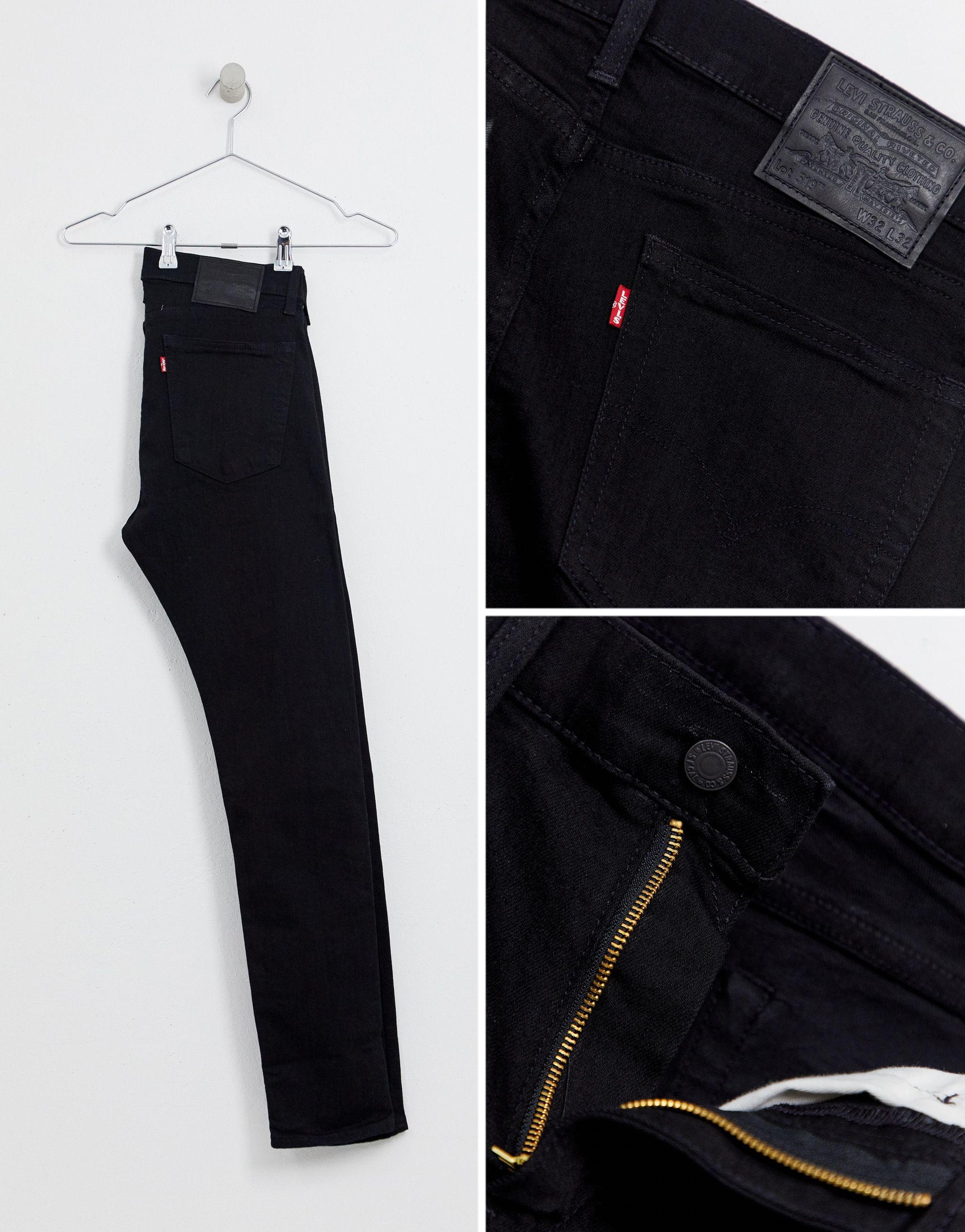 Levi's Denim 519 Extreme Skinny Fit in Black for Men - Save 12% - Lyst