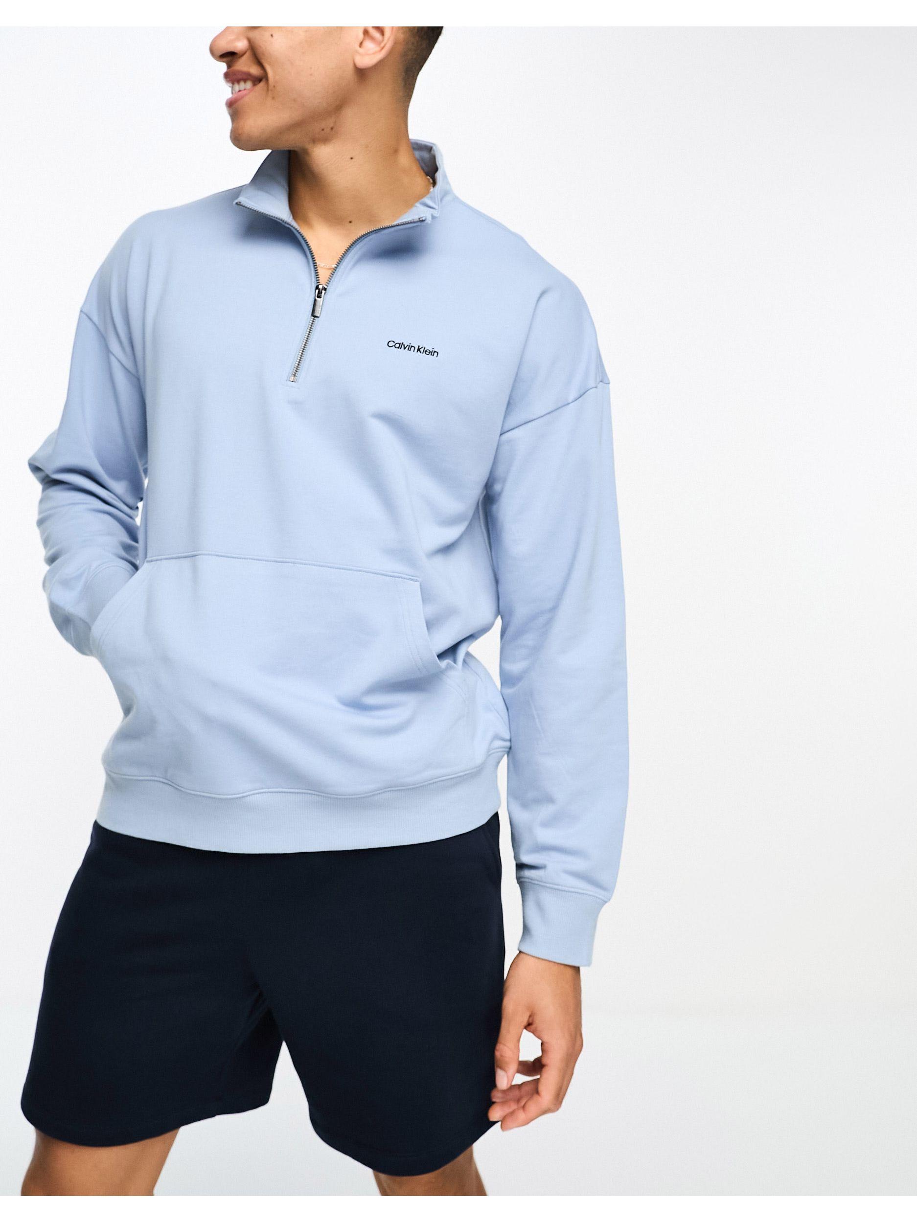 Calvin Klein Half Zip Jumper in Blue for Men | Lyst Canada