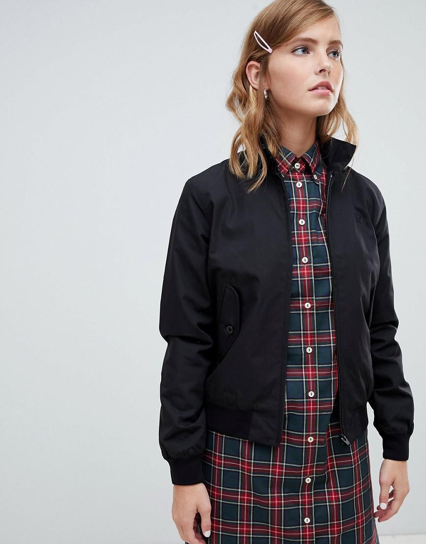 Fred Perry Canvas Made In England Harrington Jacket in Black - Lyst