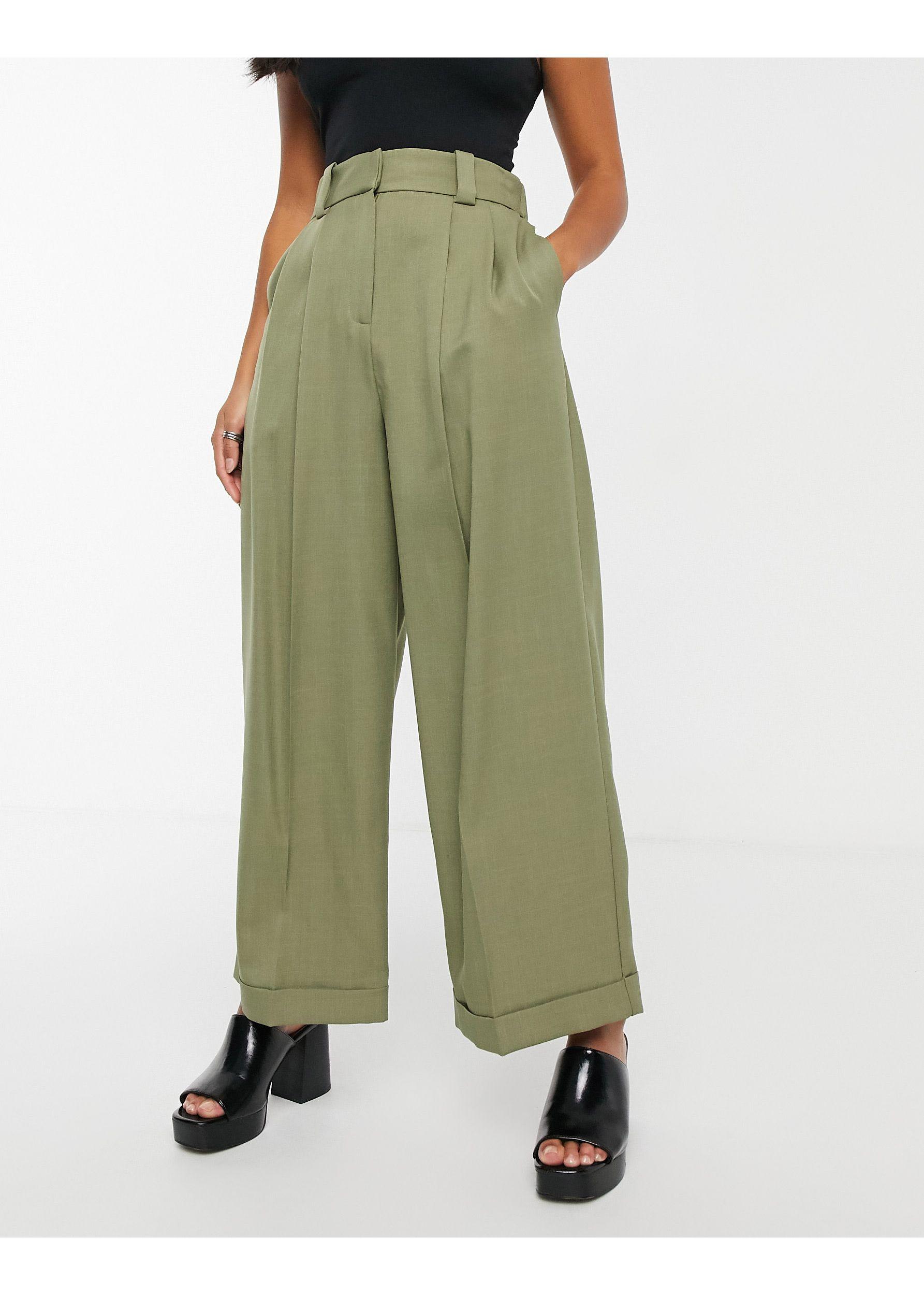 Topshop khaki deals trousers