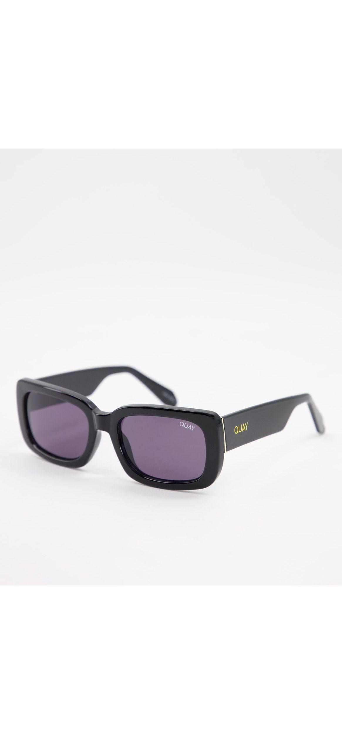 Quay Quay Yada Yada Unisex Slim Square Sunglasses in Black | Lyst Australia