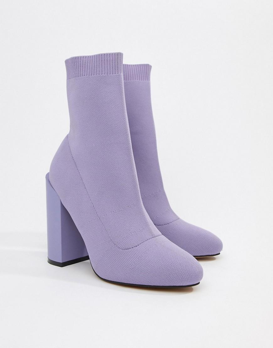 Enchanted Bottines effet chaussettes Lilas ASOS en coloris Violet Lyst