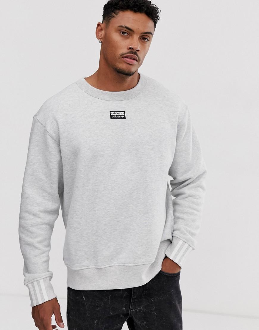 adidas Originals Cotton Vocal Sweatshirt With Central Logo in Gray for Men  - Lyst