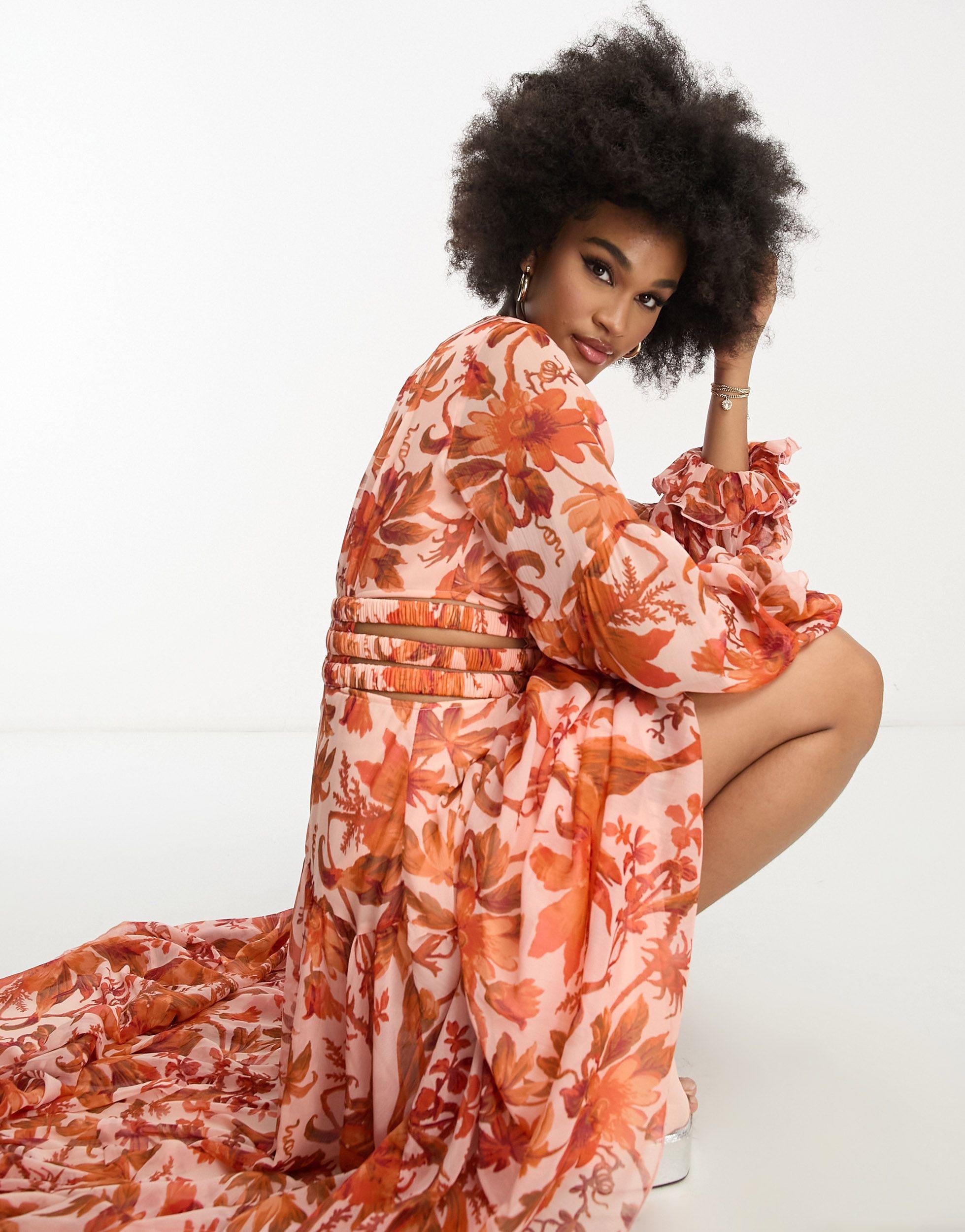 asos design plunge maxi dress with cut out detail ASOS DESIGN plunge maxi dress with cut out detail and ruching in black