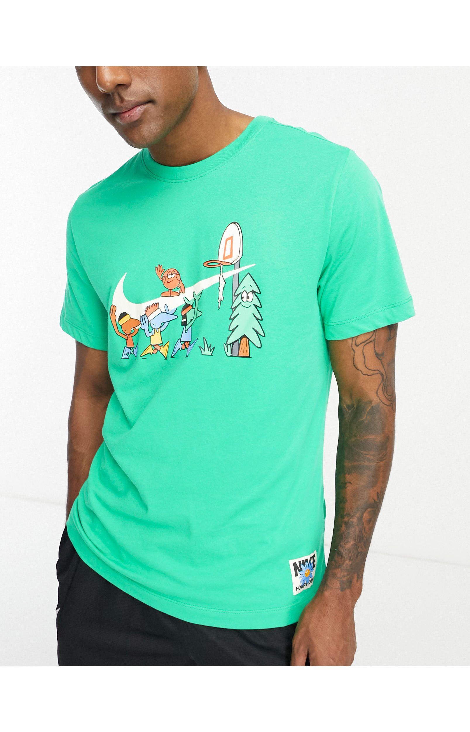 Nike Basketball Dri-fit Swoosh 1 T-shirt in Green for Men | Lyst