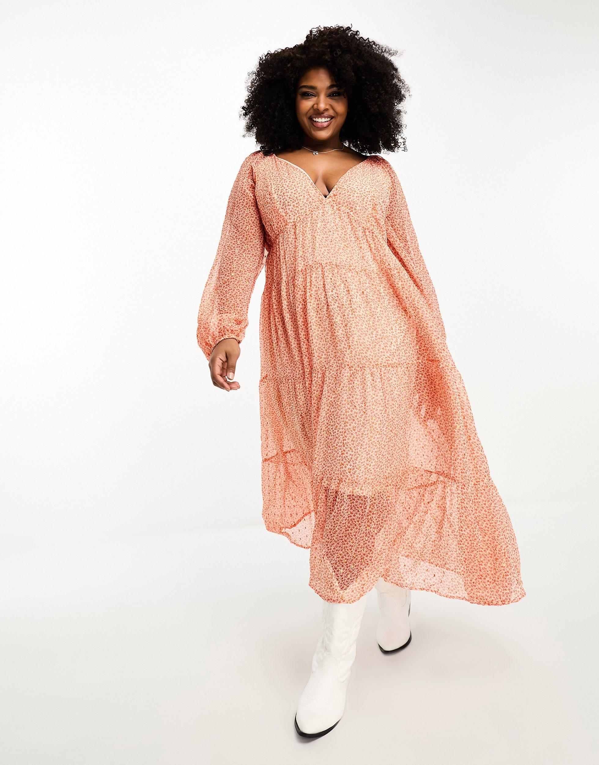 Robe babydoll col v hot sale