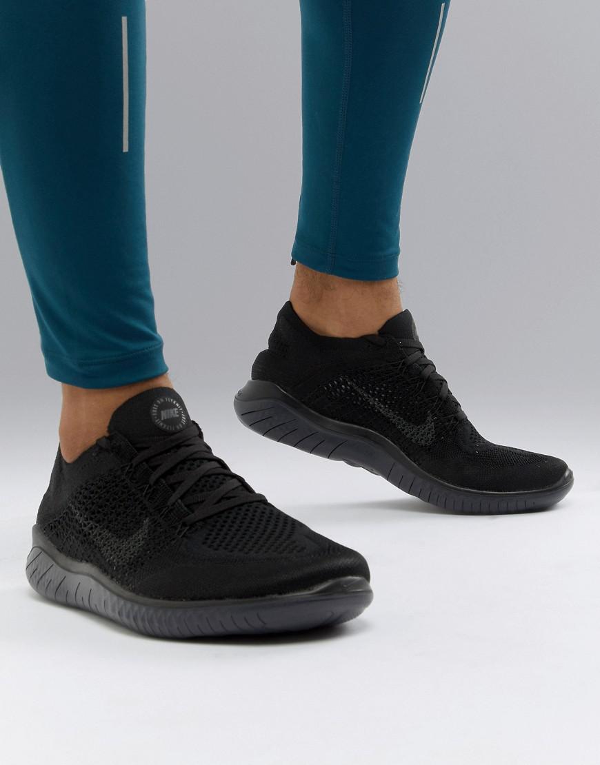 nike free rn 2018 triple black