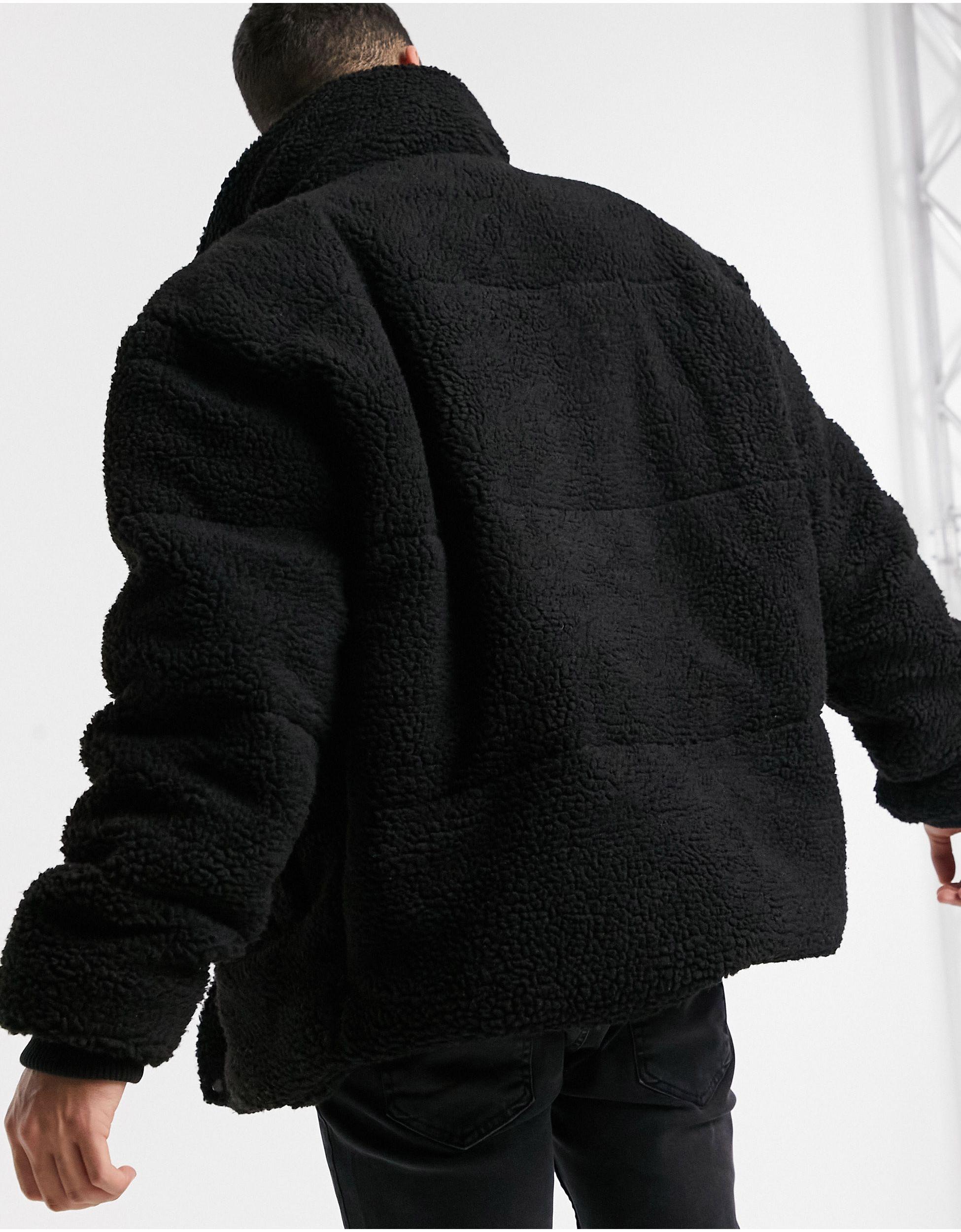 oversized borg jacket