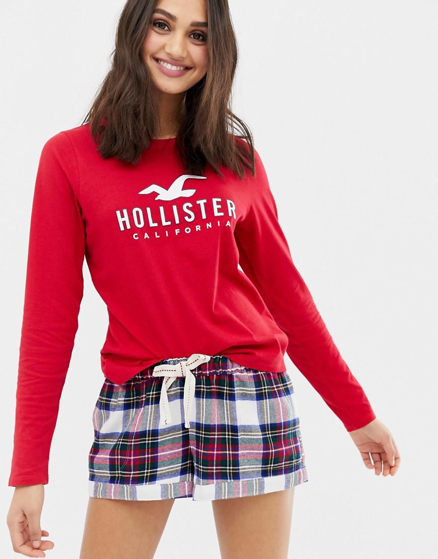 Hollister Tartan Pyjama Shorts in White Lyst UK