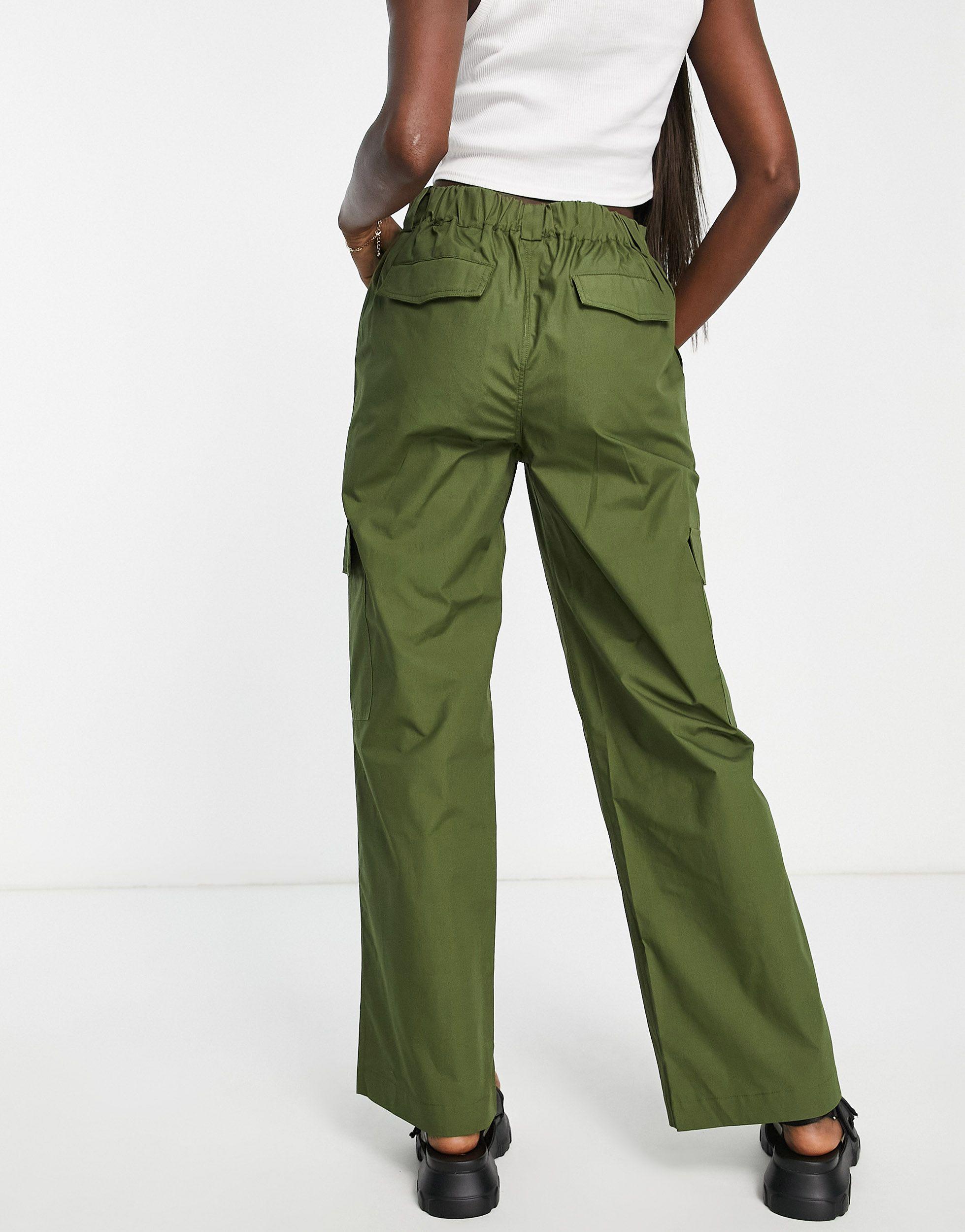 Cotton On Carter Wide Leg Pants in Green | Lyst