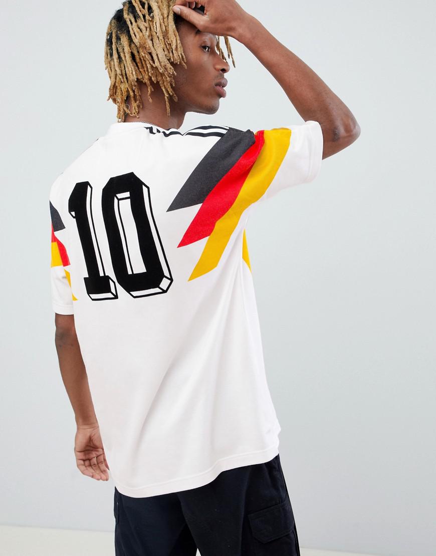 Maillot de football rétro de l'Allemagne en jersey adidas Originals pour  homme en coloris Blanc | Lyst