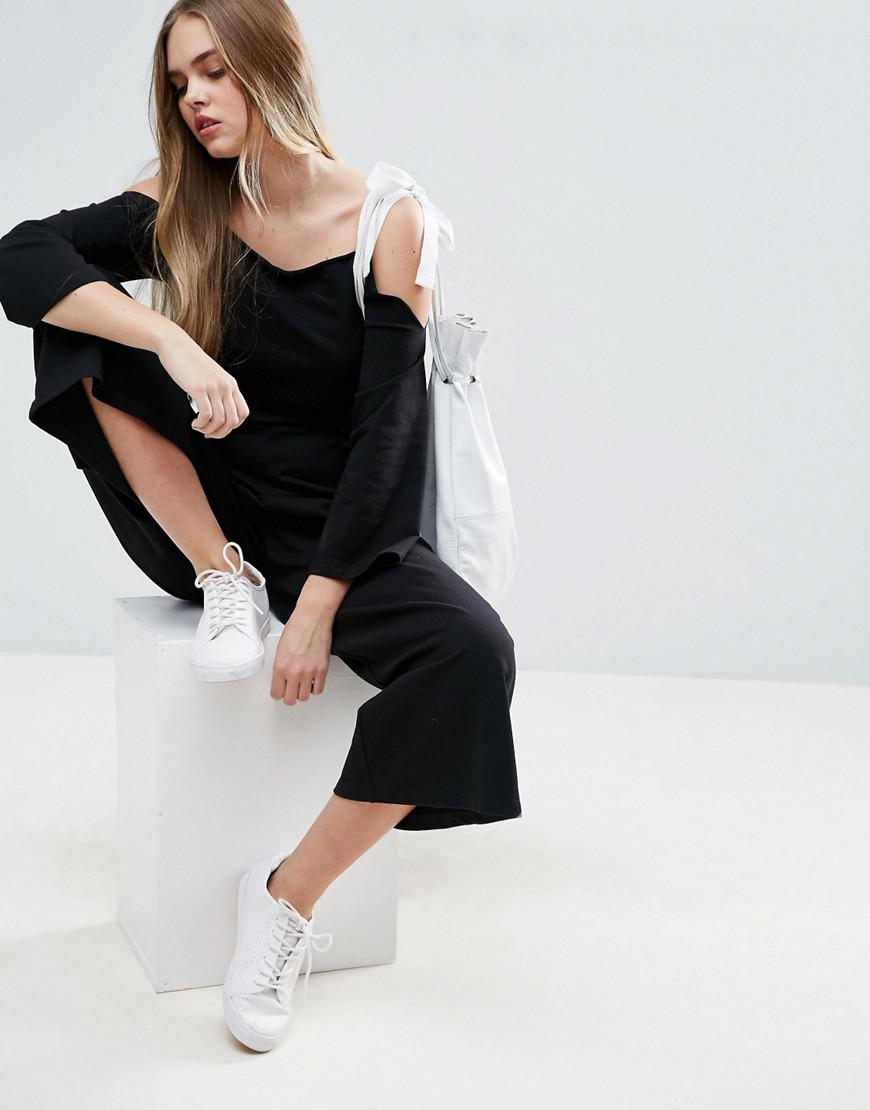 black sweat jumpsuit