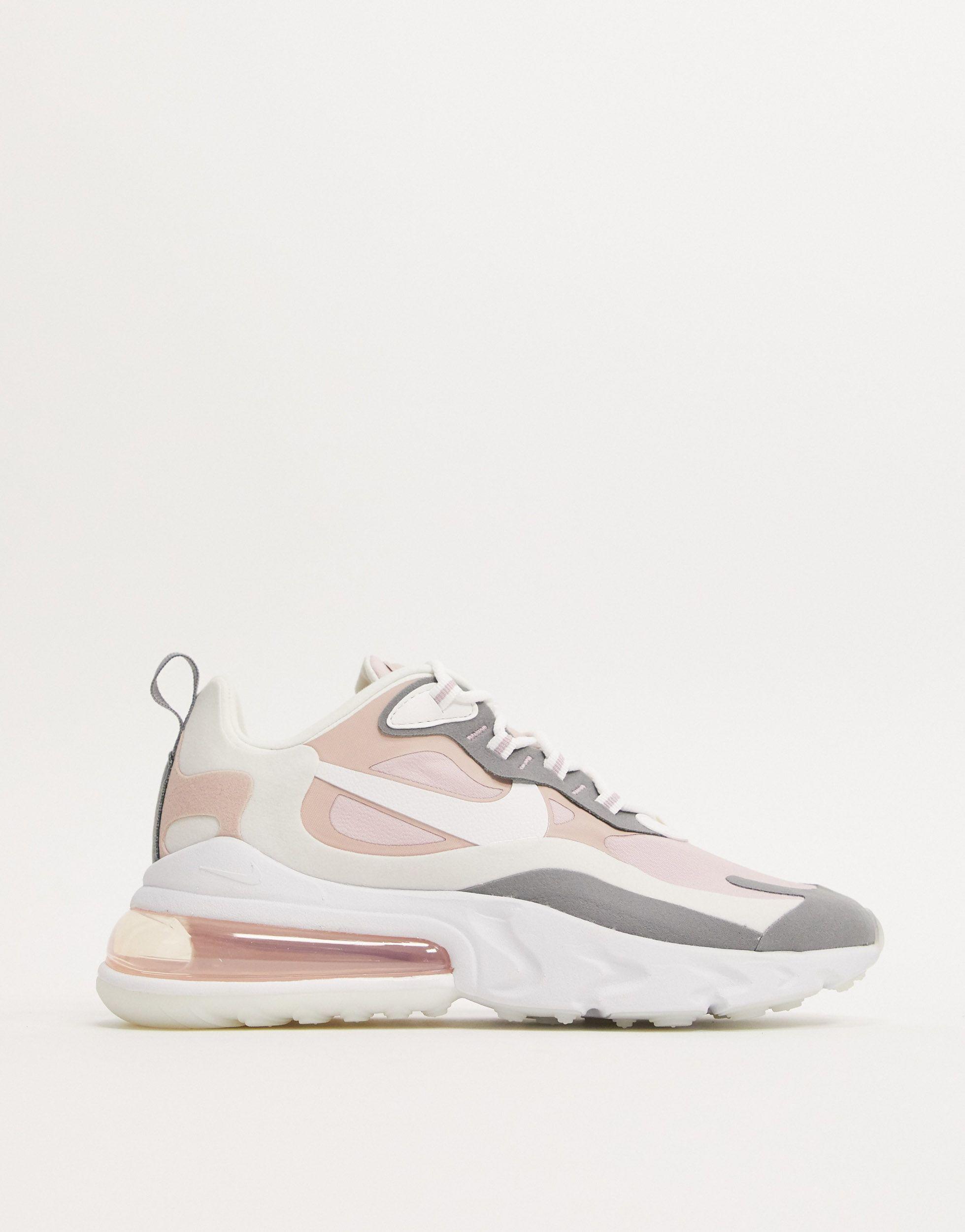 Nike Synthetic Air Max 270 React Trainers in Pink (Gray) | Lyst